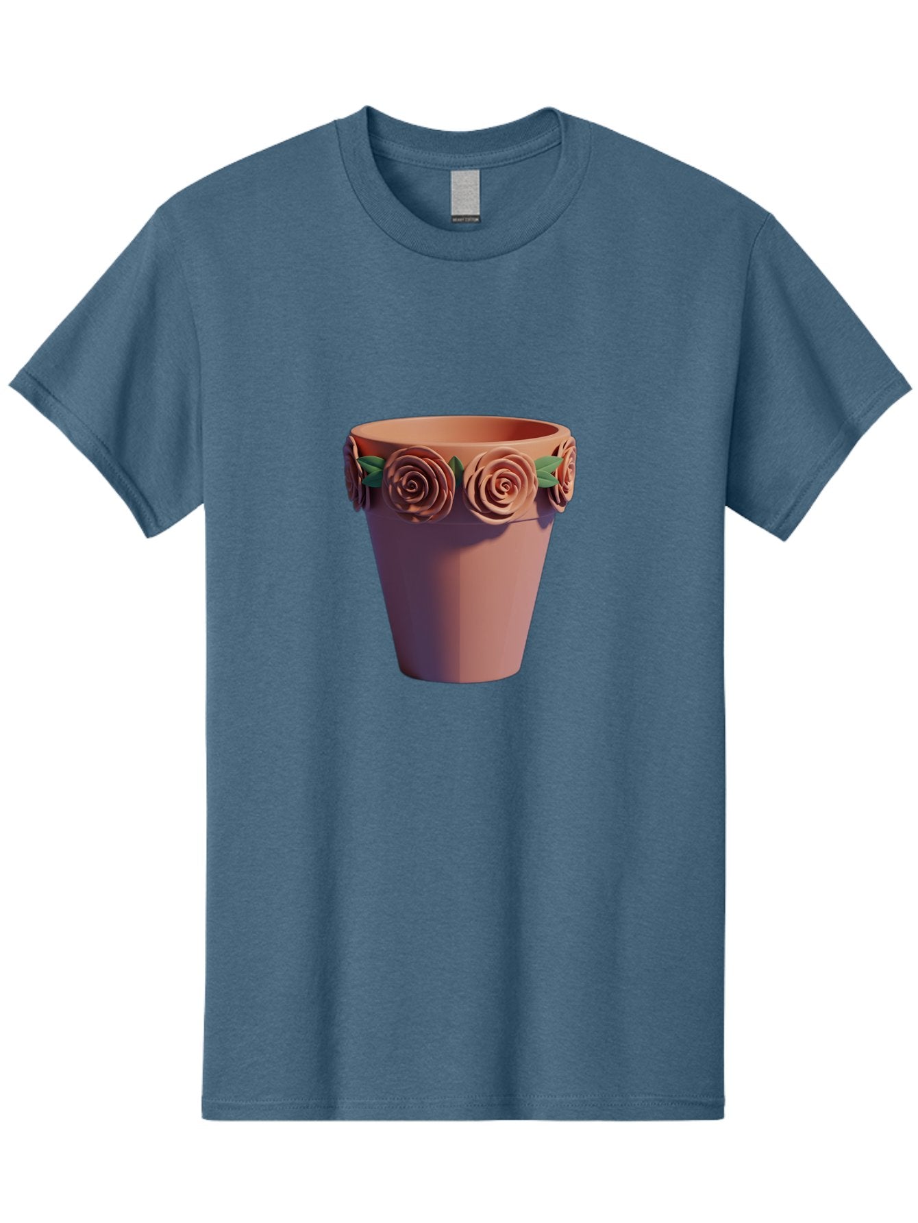 Terracotta-Pot Men'S Graphic Tee, 100% Cotton, Comfortable Casual Summer Wear, Machine Washable, Terracotta Pot, Flower Pot, Decorative Planter, Roses Decoration, Ceramic Vase, Home Decor, Gardening, Floral Arrangement Bab525 9