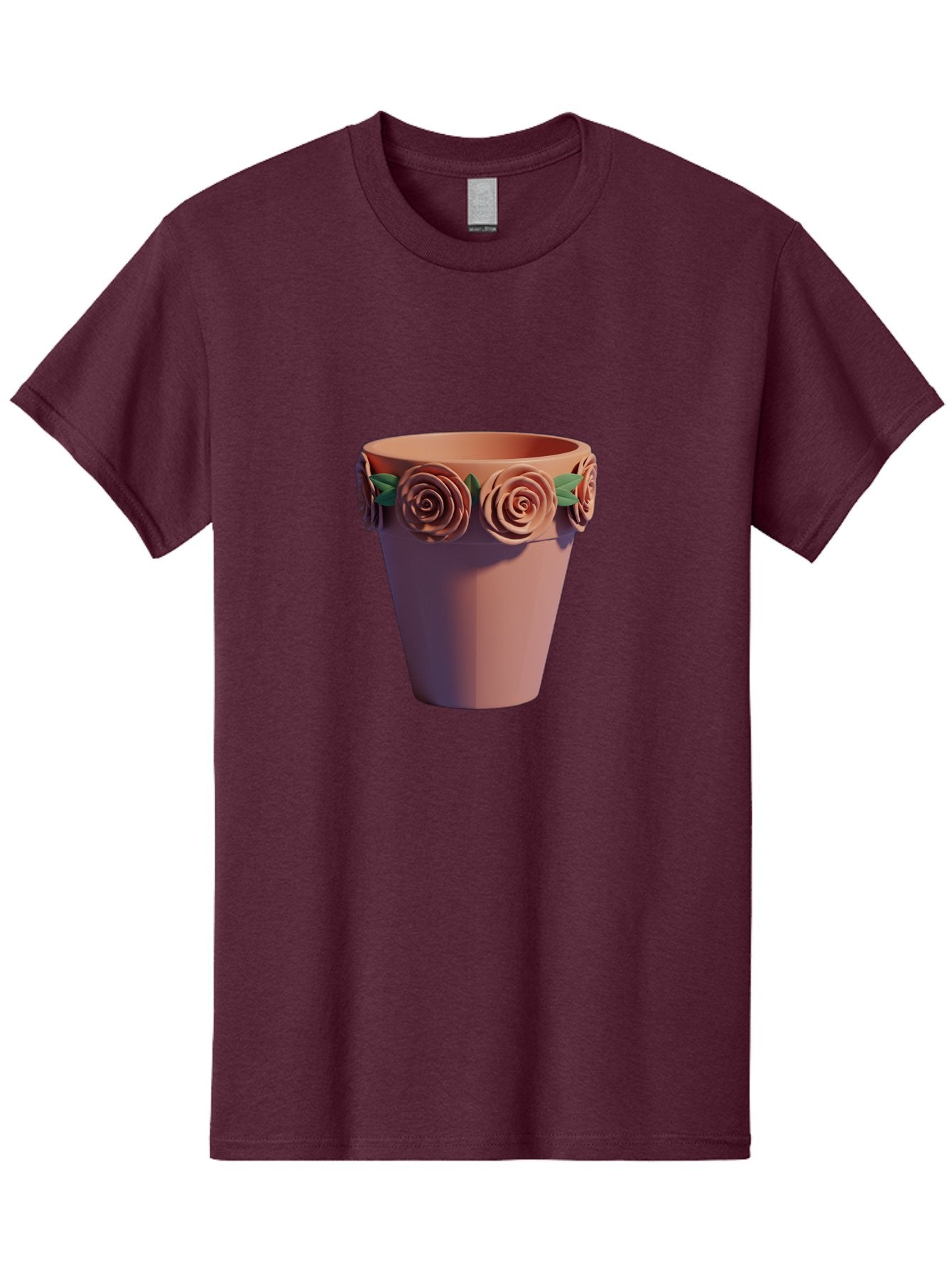 Terracotta-Pot Men'S Graphic Tee, 100% Cotton, Comfortable Casual Summer Wear, Machine Washable, Terracotta Pot, Flower Pot, Decorative Planter, Roses Decoration, Ceramic Vase, Home Decor, Gardening, Floral Arrangement Bab525 7