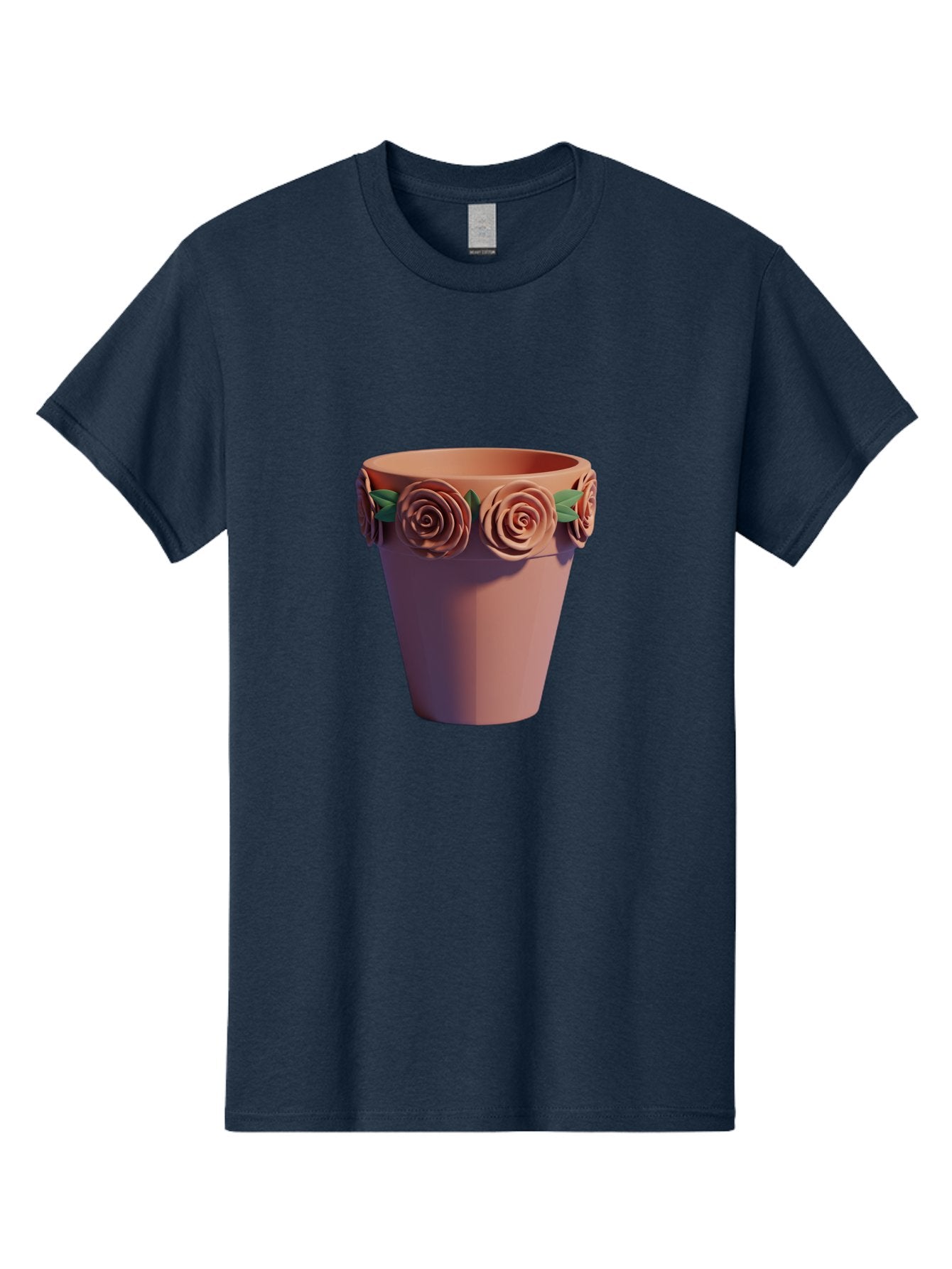 Terracotta-Pot Men'S Graphic Tee, 100% Cotton, Comfortable Casual Summer Wear, Machine Washable, Terracotta Pot, Flower Pot, Decorative Planter, Roses Decoration, Ceramic Vase, Home Decor, Gardening, Floral Arrangement Bab525 13