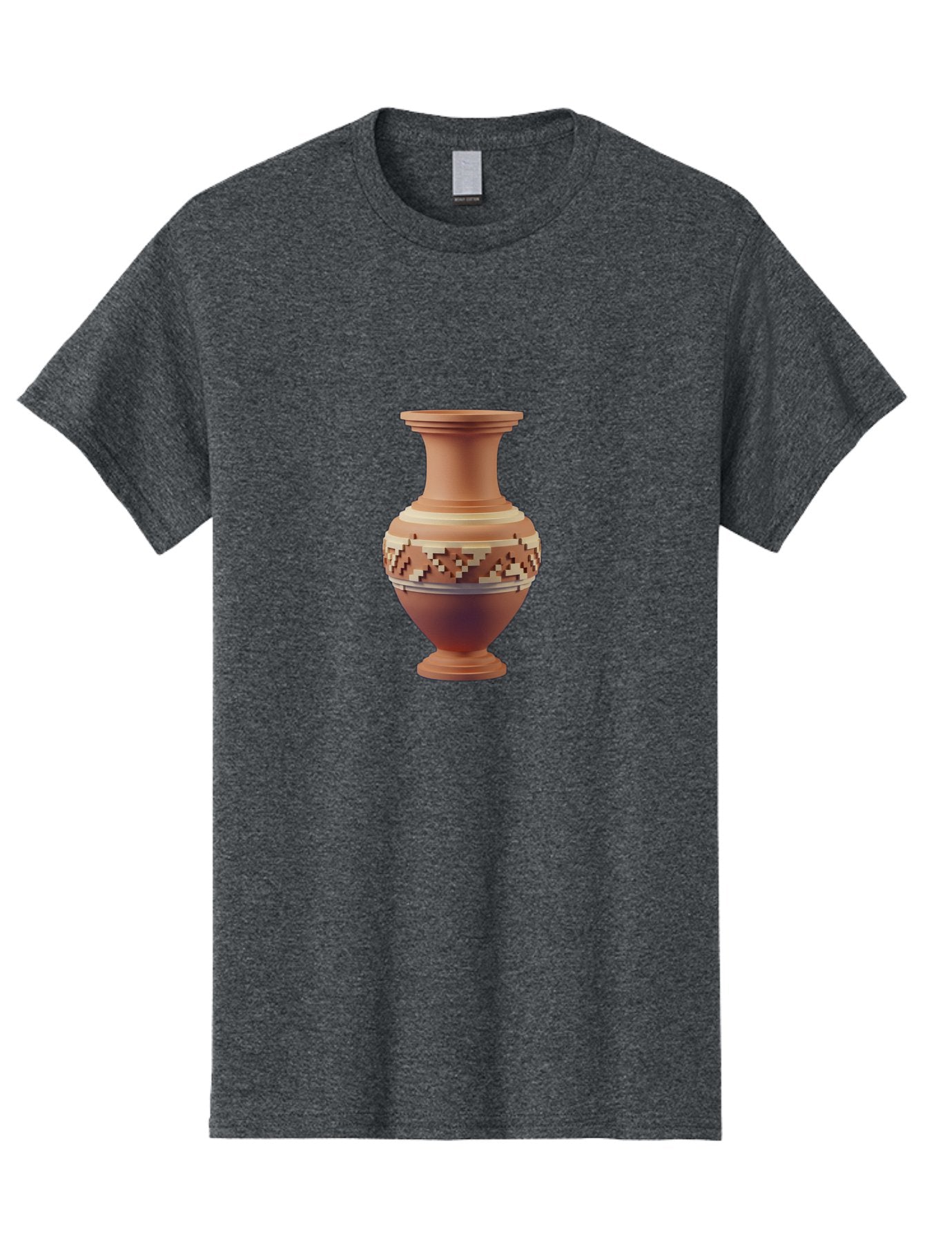 Terracotta-Vase-1 Men'S Graphic Tee, 100% Cotton, Comfortable Casual Summer Wear, Machine Washable, Clay Pot, Terracotta Vase, Decorative Pottery, Traditional Craftsmanship, Earthy Tones, Geometric Patterns, Pixel Art, Creative Expression, Bab526 10