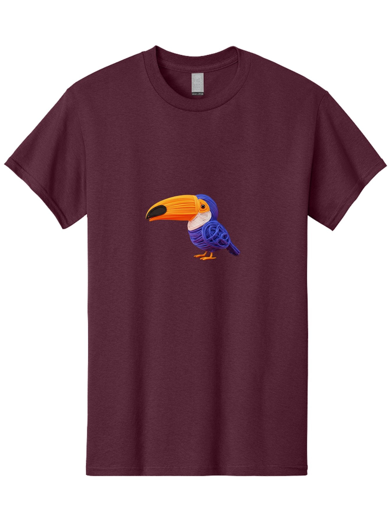 Toucan Men'S Graphic Tee, 100% Cotton, Comfortable Casual Summer Wear, Machine Washable, Toucan Bird, Colorful Illustration, Vibrant Plumage, Large Beak, Tropical Bird, Orange Beak, Blue Feathers, Yellow Feet, Digital Art, Creative Design Bab541 10