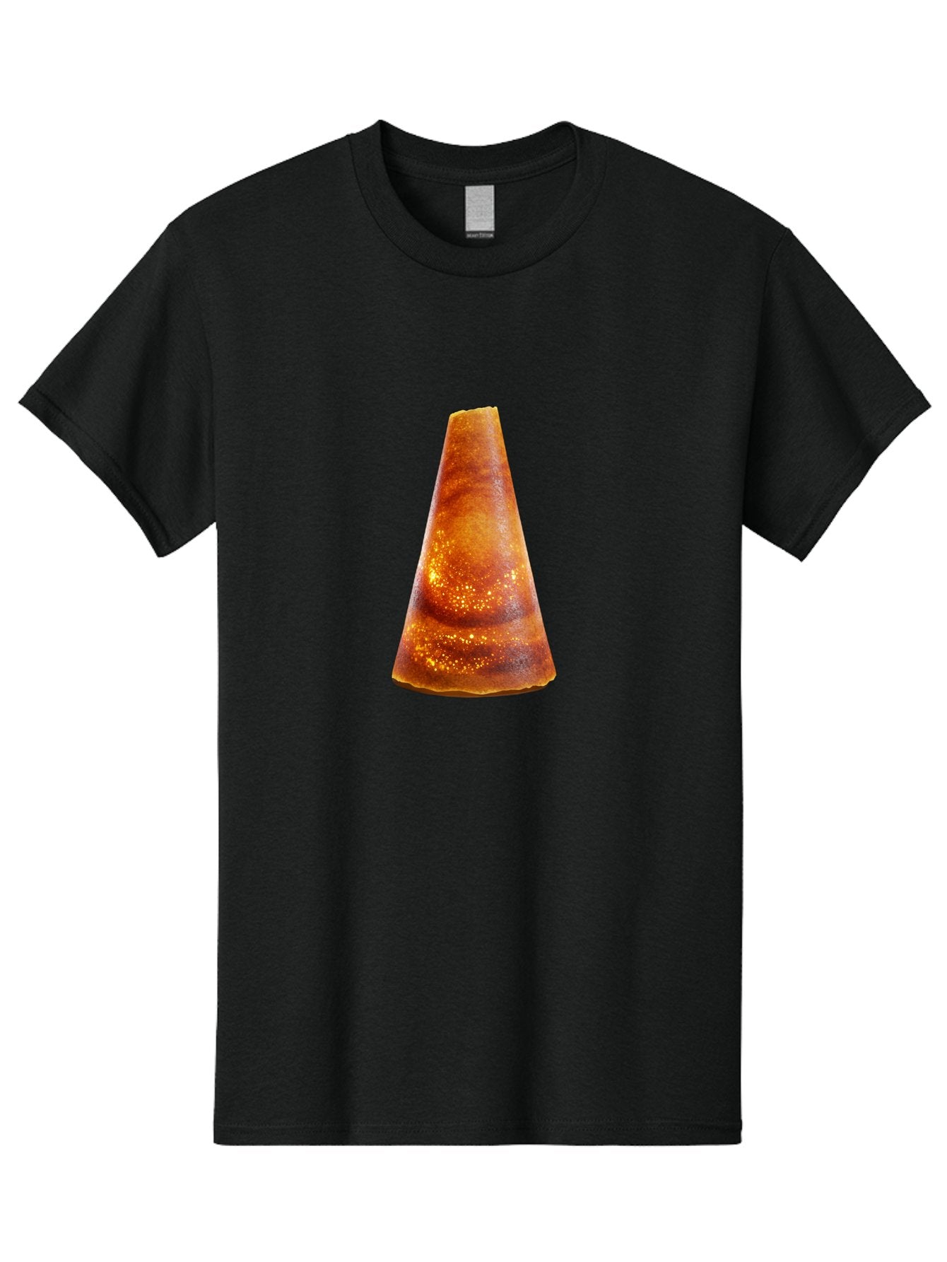 Traffic-Cone Men'S Graphic Tee, 100% Cotton, Comfortable Casual Summer Wear, Machine Washable, Cone-Shaped Object, Brown Color, Smooth Surface, Reflective Spots, Abstract Shape, Modern Design, Unique Texture, Geometric Form Bab542 11