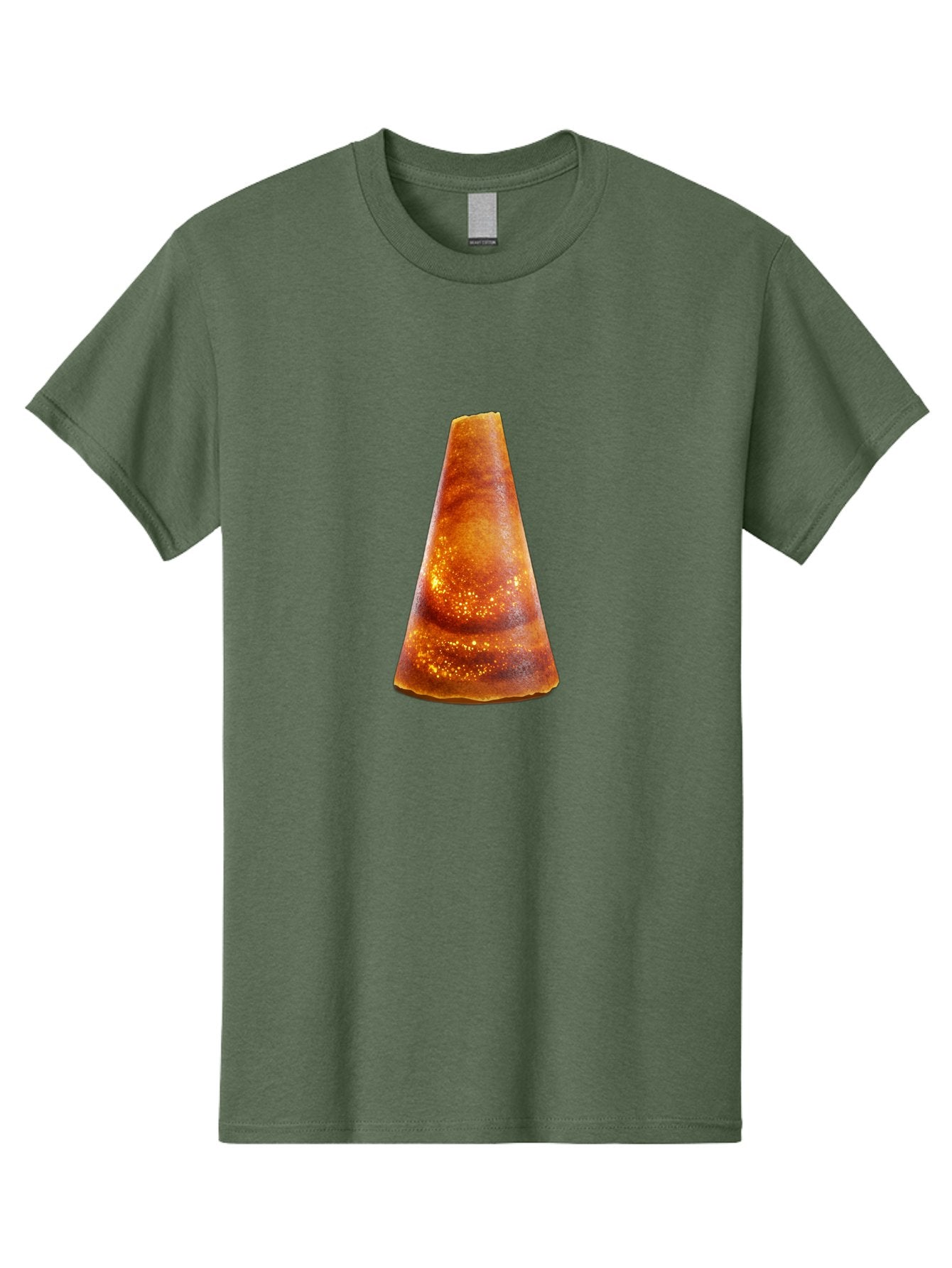 Traffic-Cone Men'S Graphic Tee, 100% Cotton, Comfortable Casual Summer Wear, Machine Washable, Cone-Shaped Object, Brown Color, Smooth Surface, Reflective Spots, Abstract Shape, Modern Design, Unique Texture, Geometric Form Bab542 4