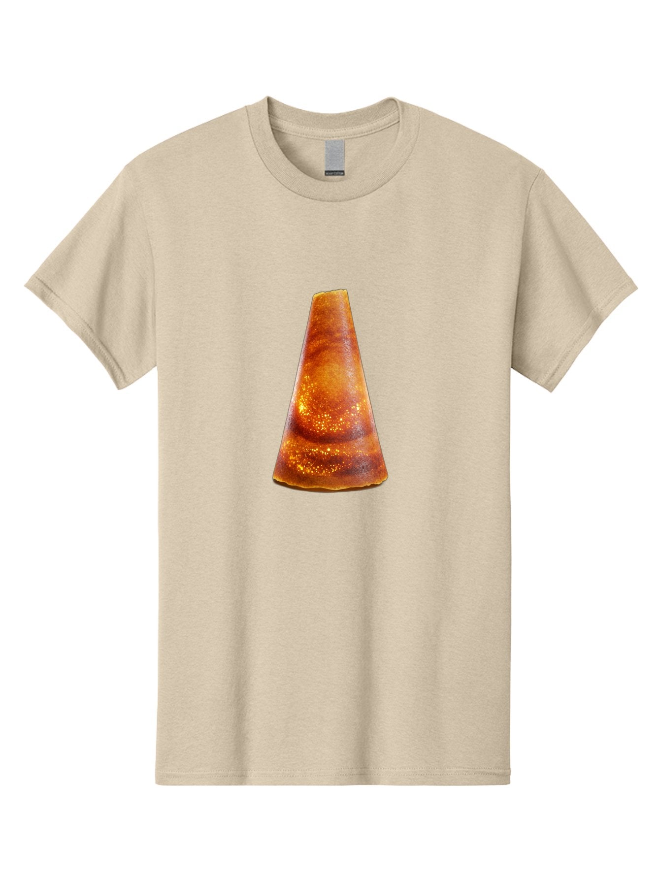 Traffic-Cone Men'S Graphic Tee, 100% Cotton, Comfortable Casual Summer Wear, Machine Washable, Cone-Shaped Object, Brown Color, Smooth Surface, Reflective Spots, Abstract Shape, Modern Design, Unique Texture, Geometric Form Bab542 13
