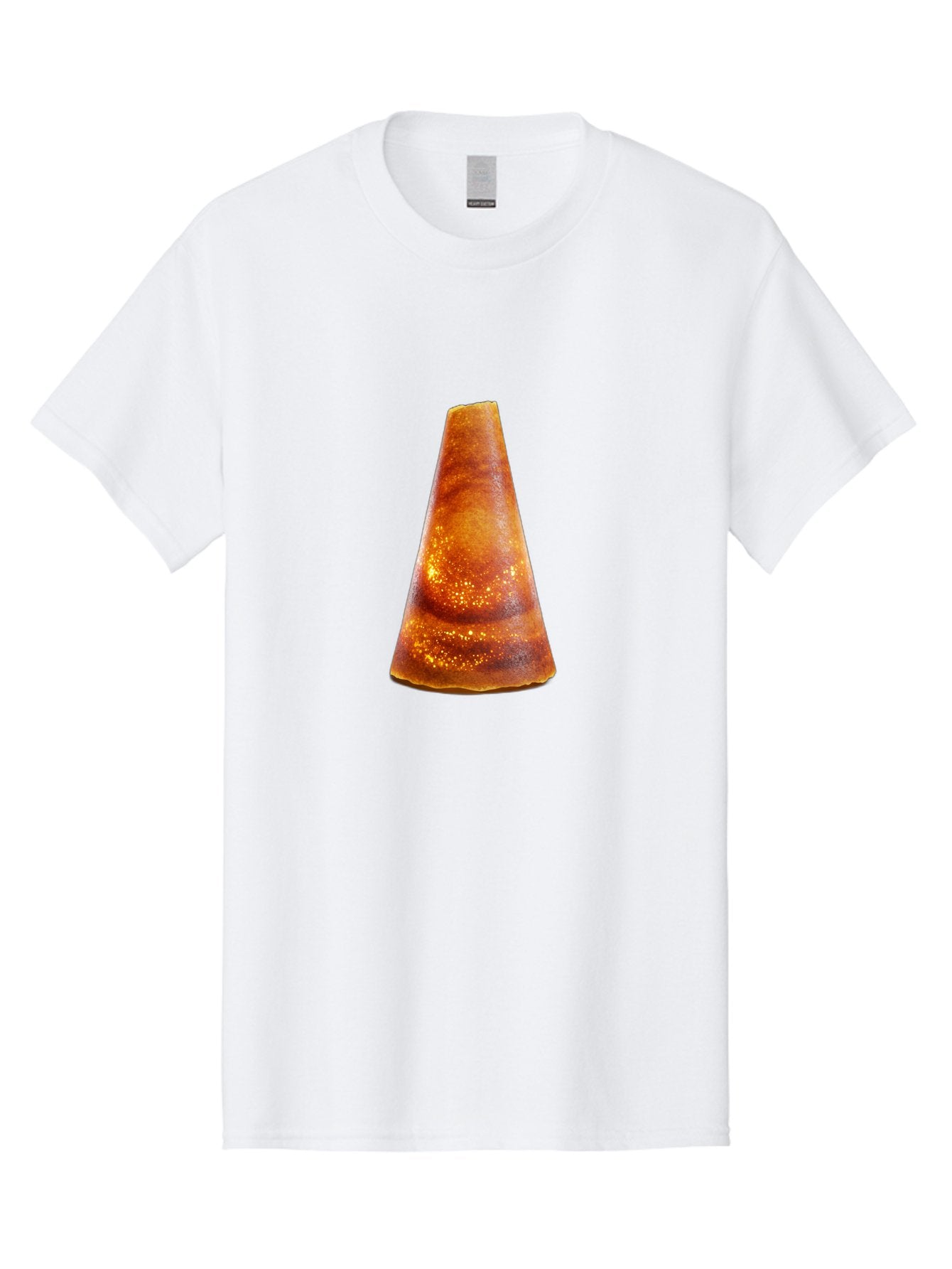 Traffic-Cone Men'S Graphic Tee, 100% Cotton, Comfortable Casual Summer Wear, Machine Washable, Cone-Shaped Object, Brown Color, Smooth Surface, Reflective Spots, Abstract Shape, Modern Design, Unique Texture, Geometric Form Bab542 5