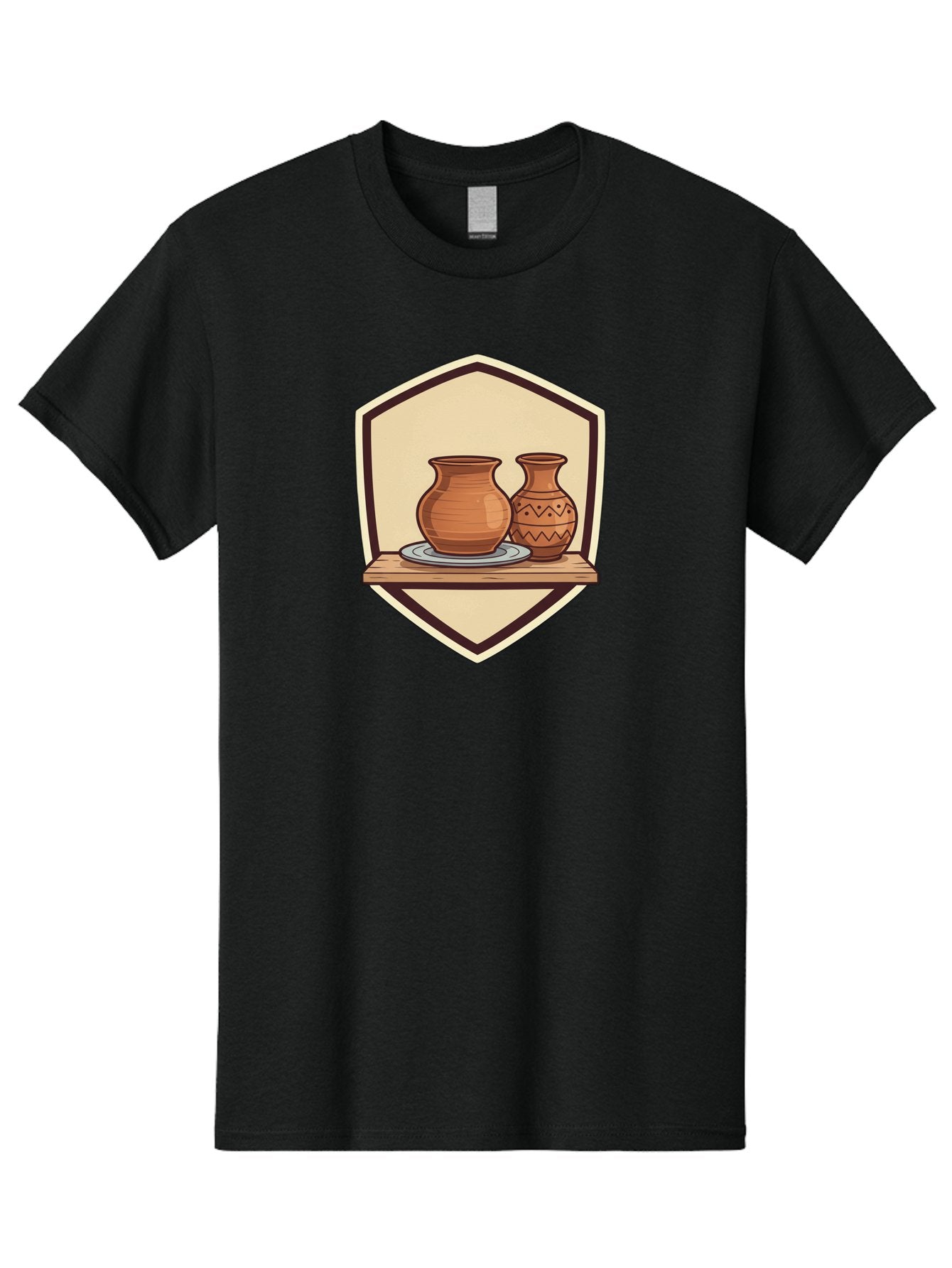 Two-Clay-Pots Men'S Graphic Tee, 100% Cotton, Comfortable Casual Summer Wear, Machine Washable, Clay Pots, Terracotta, Pottery, Decorative Vases, Traditional Crafts, Handcrafted Ceramics, Vintage Decor Bab561 5
