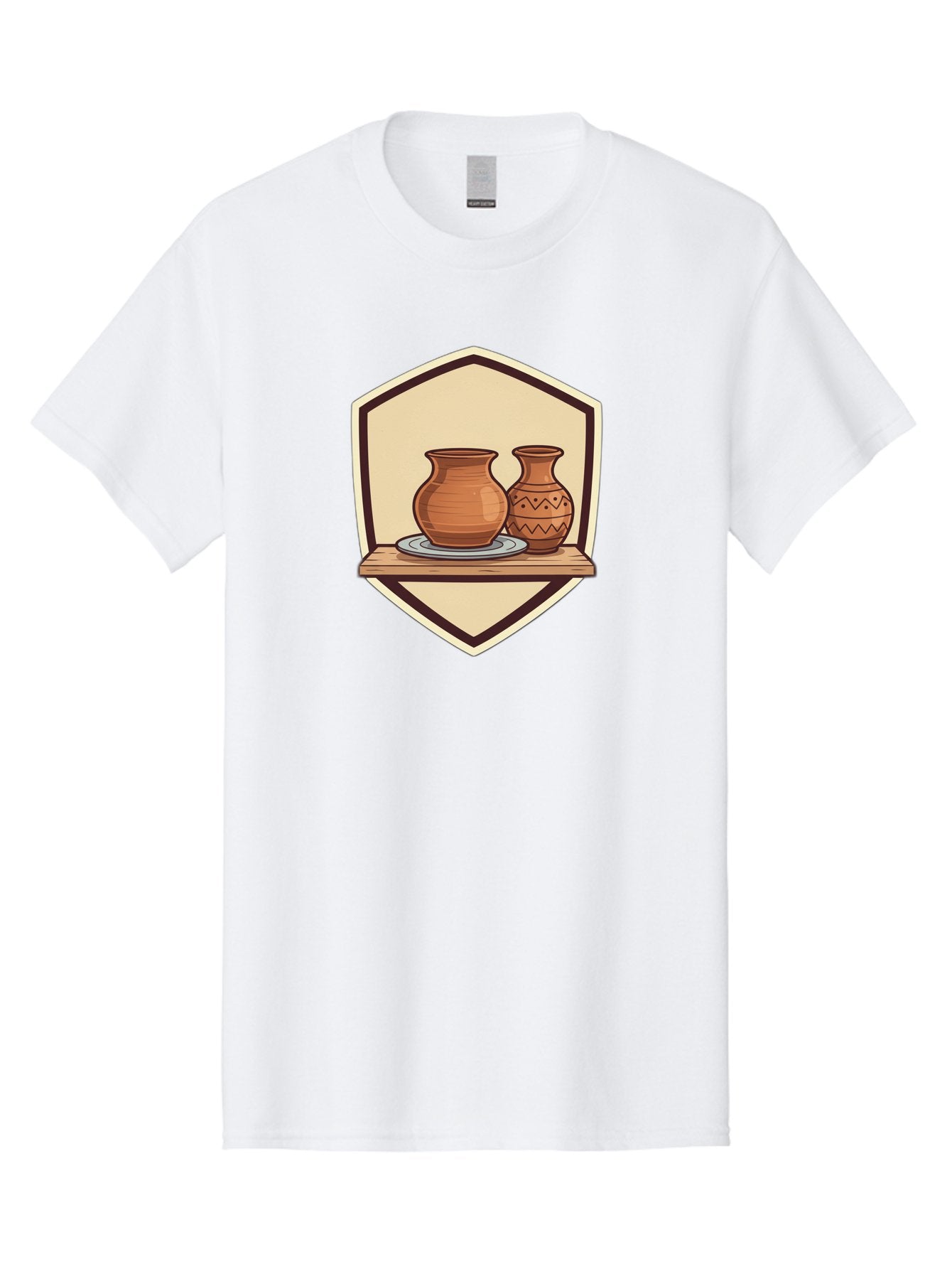 Two-Clay-Pots Men'S Graphic Tee, 100% Cotton, Comfortable Casual Summer Wear, Machine Washable, Clay Pots, Terracotta, Pottery, Decorative Vases, Traditional Crafts, Handcrafted Ceramics, Vintage Decor Bab561 10