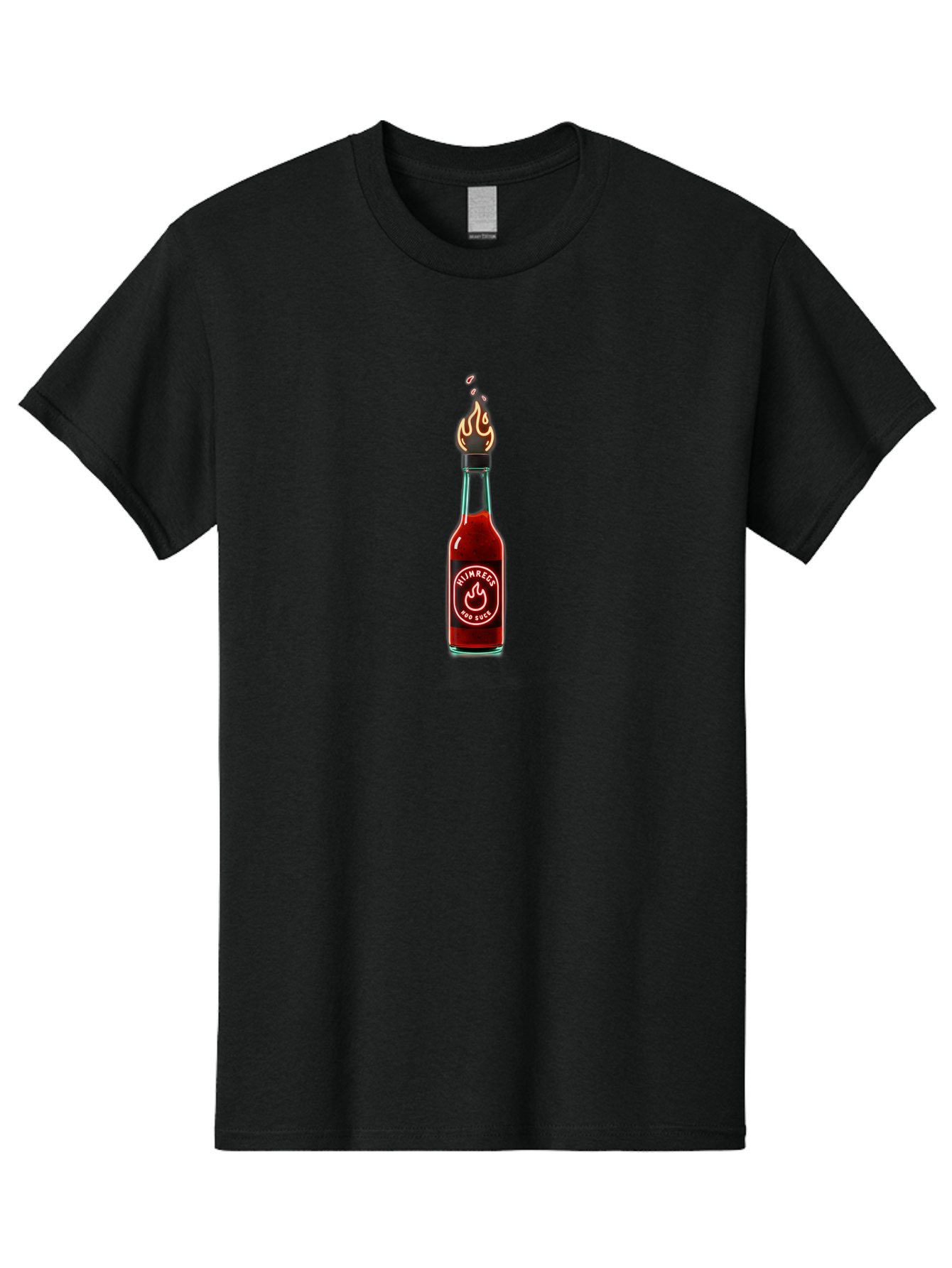 Unimred-Hot-Sauce Men'S Graphic Tee, 100% Cotton, Comfortable Casual Summer Wear, Machine Washable, Hot Sauce Bottle, Spicy Condiment, Ntimred Label, Burning Flame, Fiery Passion, Bold Flavor, Chili Pepper Sauce, Condiment Bottle Bab565 8