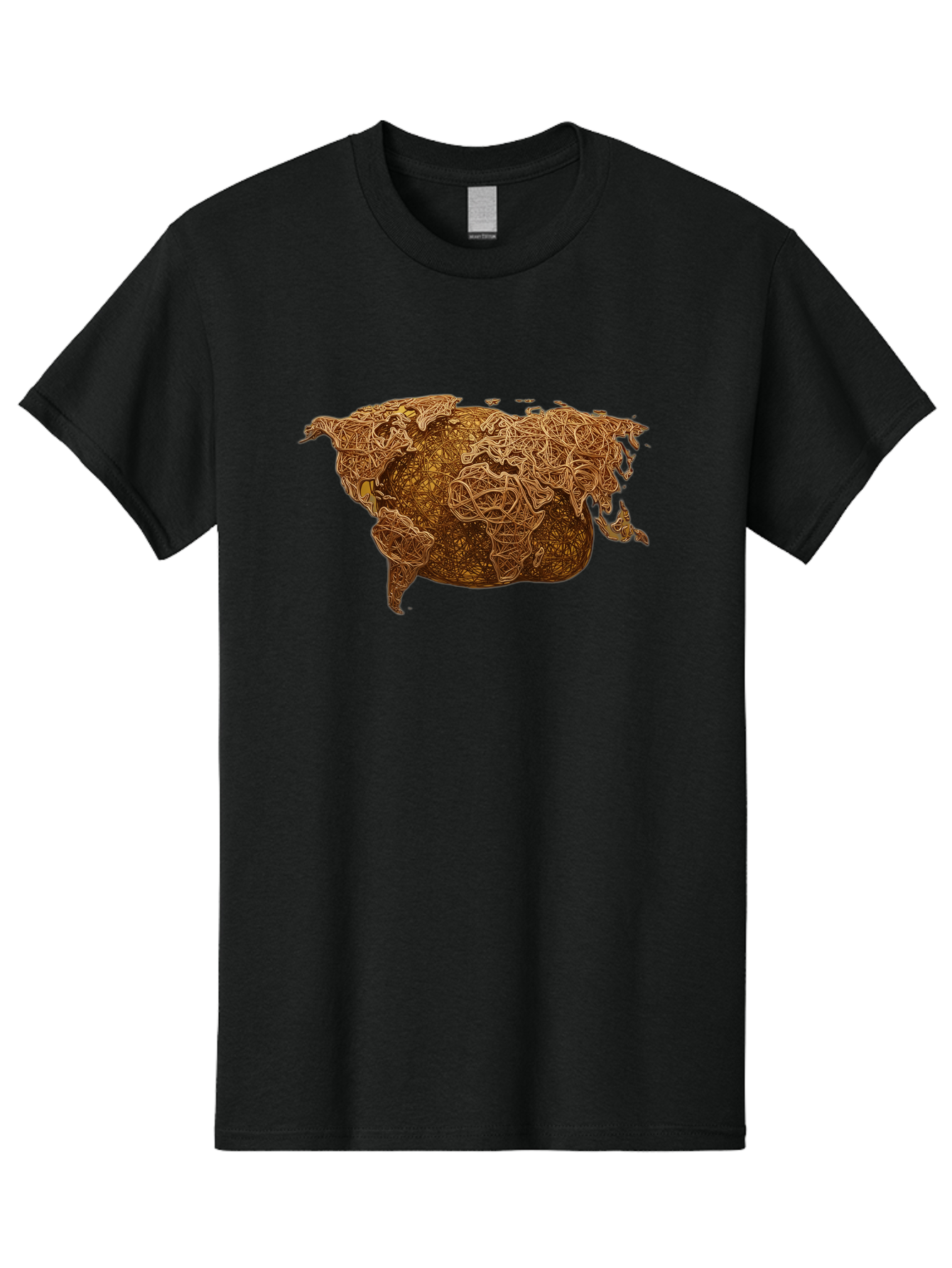 United-States-Map Men'S Graphic Tee, 100% Cotton, Comfortable Casual Summer Wear, Machine Washable, Abstract Map, Usa, Intricate Lines, Earthy Tones, Complex Patterns, Artistic Representation, Geographic Illustration, Detailed Artwork, Bab566 8