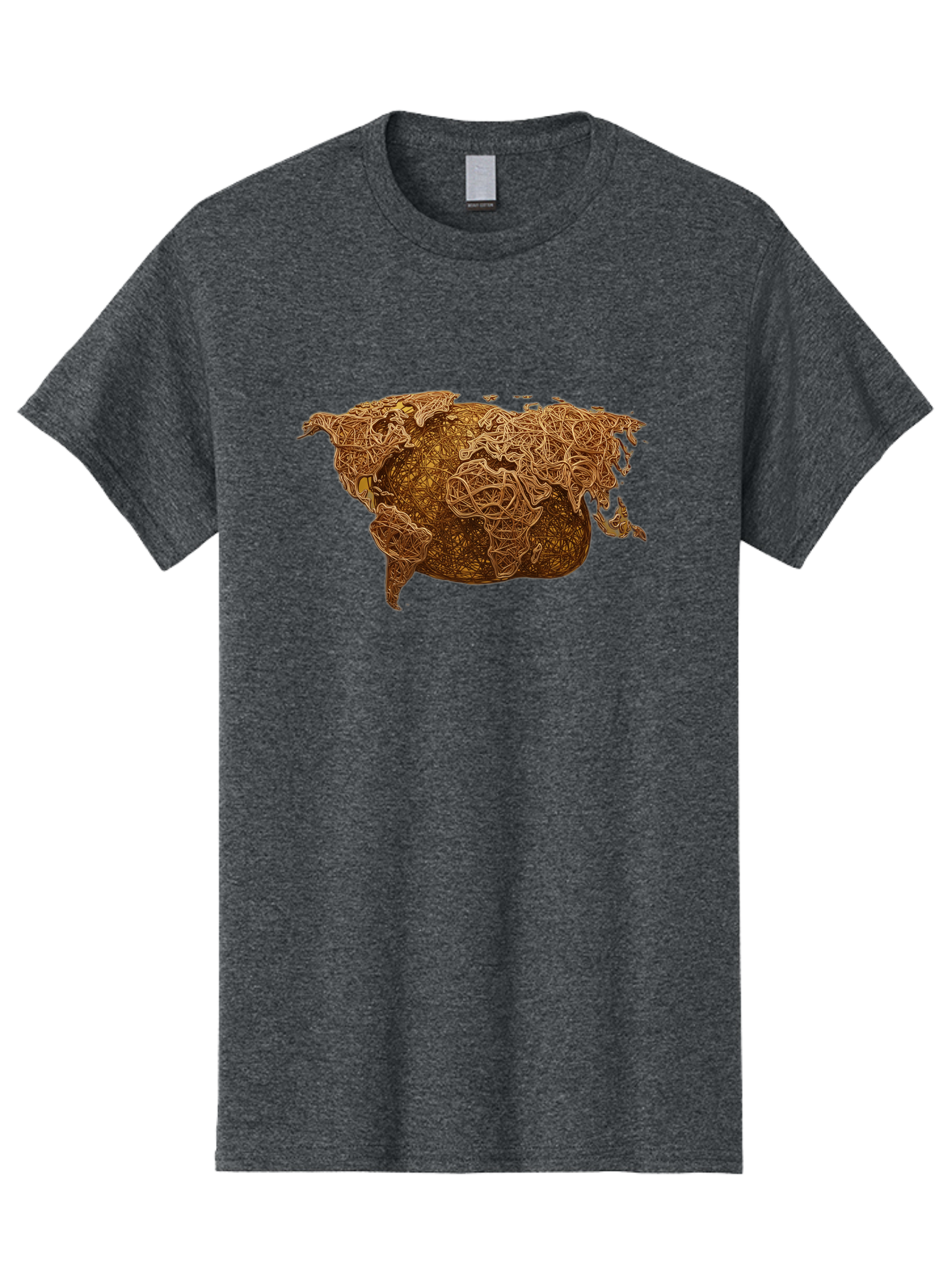 United-States-Map Men'S Graphic Tee, 100% Cotton, Comfortable Casual Summer Wear, Machine Washable, Abstract Map, Usa, Intricate Lines, Earthy Tones, Complex Patterns, Artistic Representation, Geographic Illustration, Detailed Artwork, Bab566 9