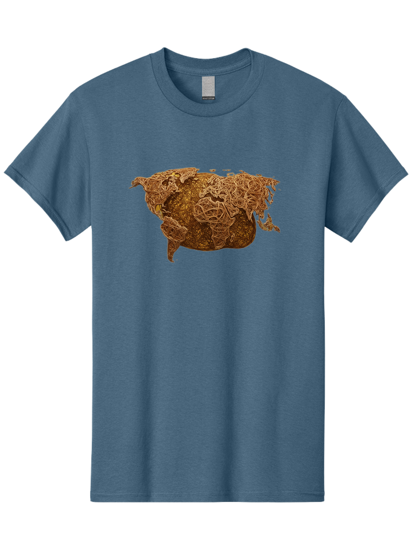 United-States-Map Men'S Graphic Tee, 100% Cotton, Comfortable Casual Summer Wear, Machine Washable, Abstract Map, Usa, Intricate Lines, Earthy Tones, Complex Patterns, Artistic Representation, Geographic Illustration, Detailed Artwork, Bab566 14