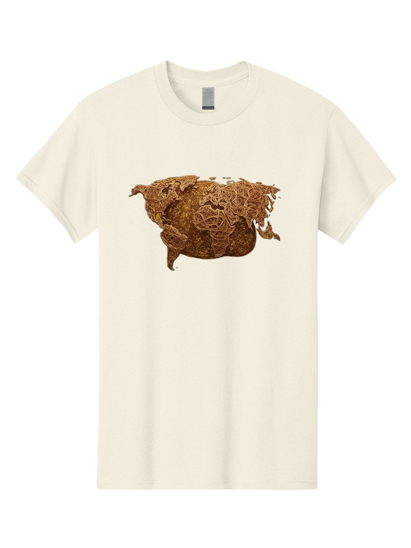 United-States-Map Men'S Graphic Tee, 100% Cotton, Comfortable Casual Summer Wear, Machine Washable, Abstract Map, Usa, Intricate Lines, Earthy Tones, Complex Patterns, Artistic Representation, Geographic Illustration, Detailed Artwork, Bab566 7