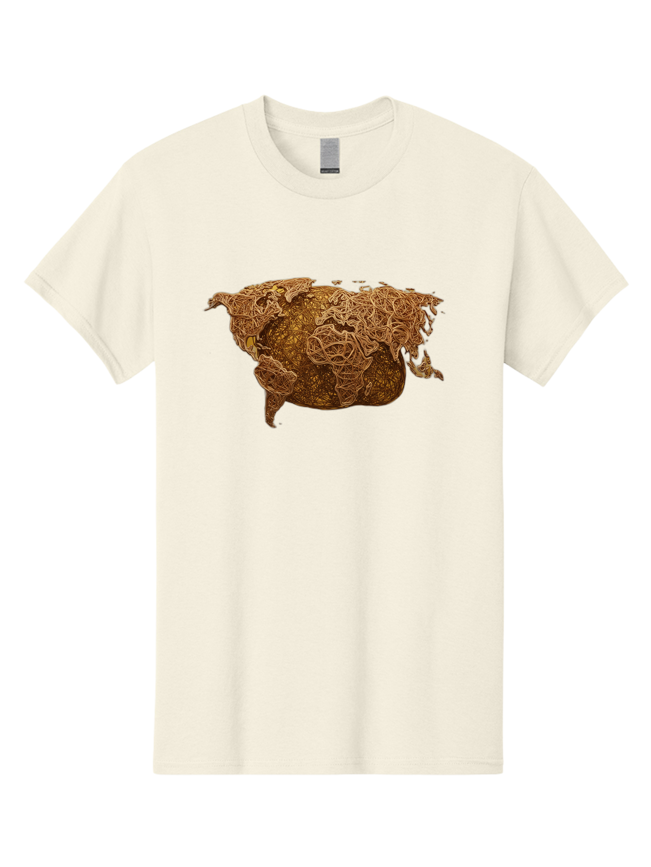 United-States-Map Men'S Graphic Tee, 100% Cotton, Comfortable Casual Summer Wear, Machine Washable, Abstract Map, Usa, Intricate Lines, Earthy Tones, Complex Patterns, Artistic Representation, Geographic Illustration, Detailed Artwork, Bab566 13