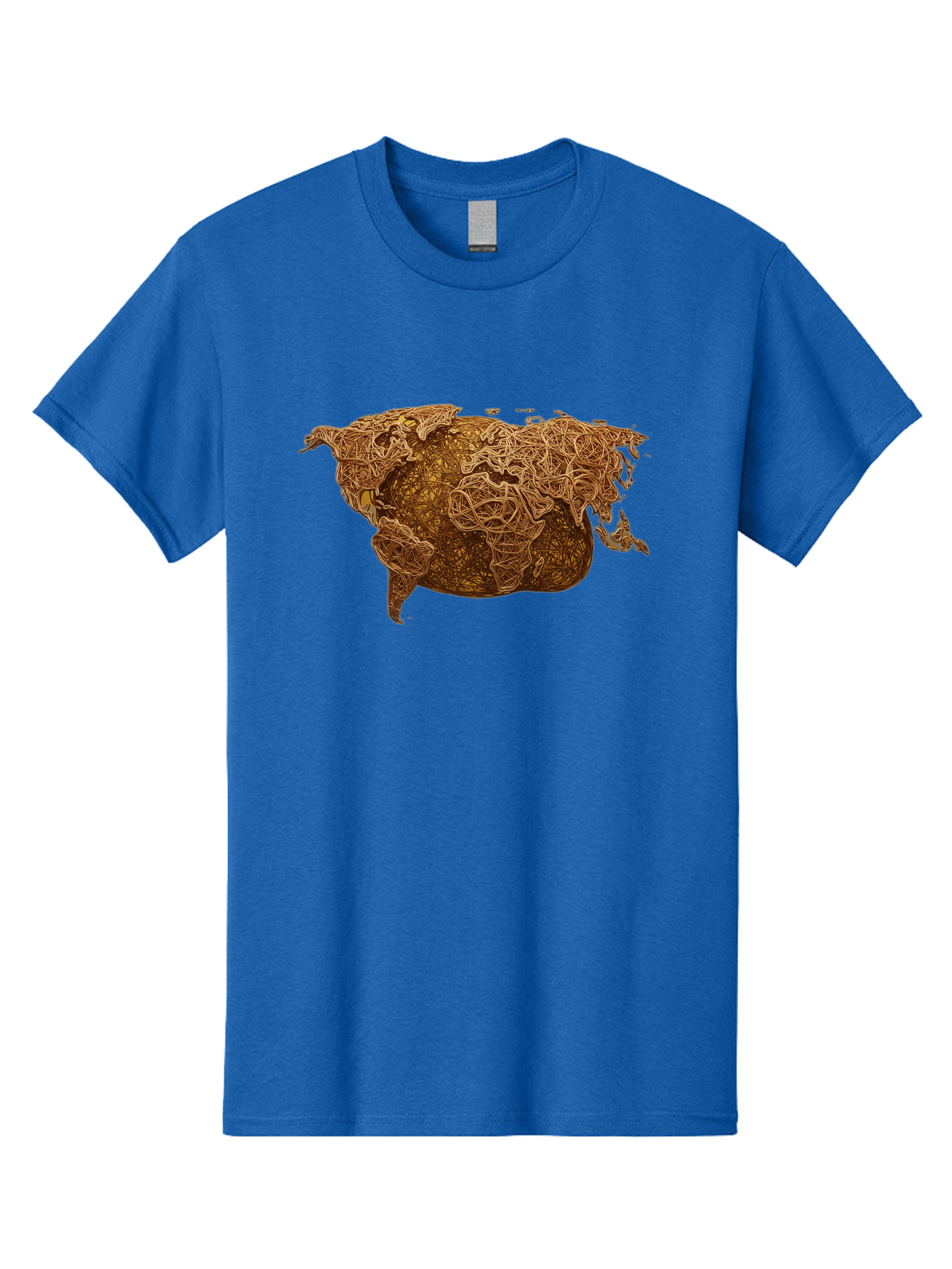 United-States-Map Men'S Graphic Tee, 100% Cotton, Comfortable Casual Summer Wear, Machine Washable, Abstract Map, Usa, Intricate Lines, Earthy Tones, Complex Patterns, Artistic Representation, Geographic Illustration, Detailed Artwork, Bab566 7