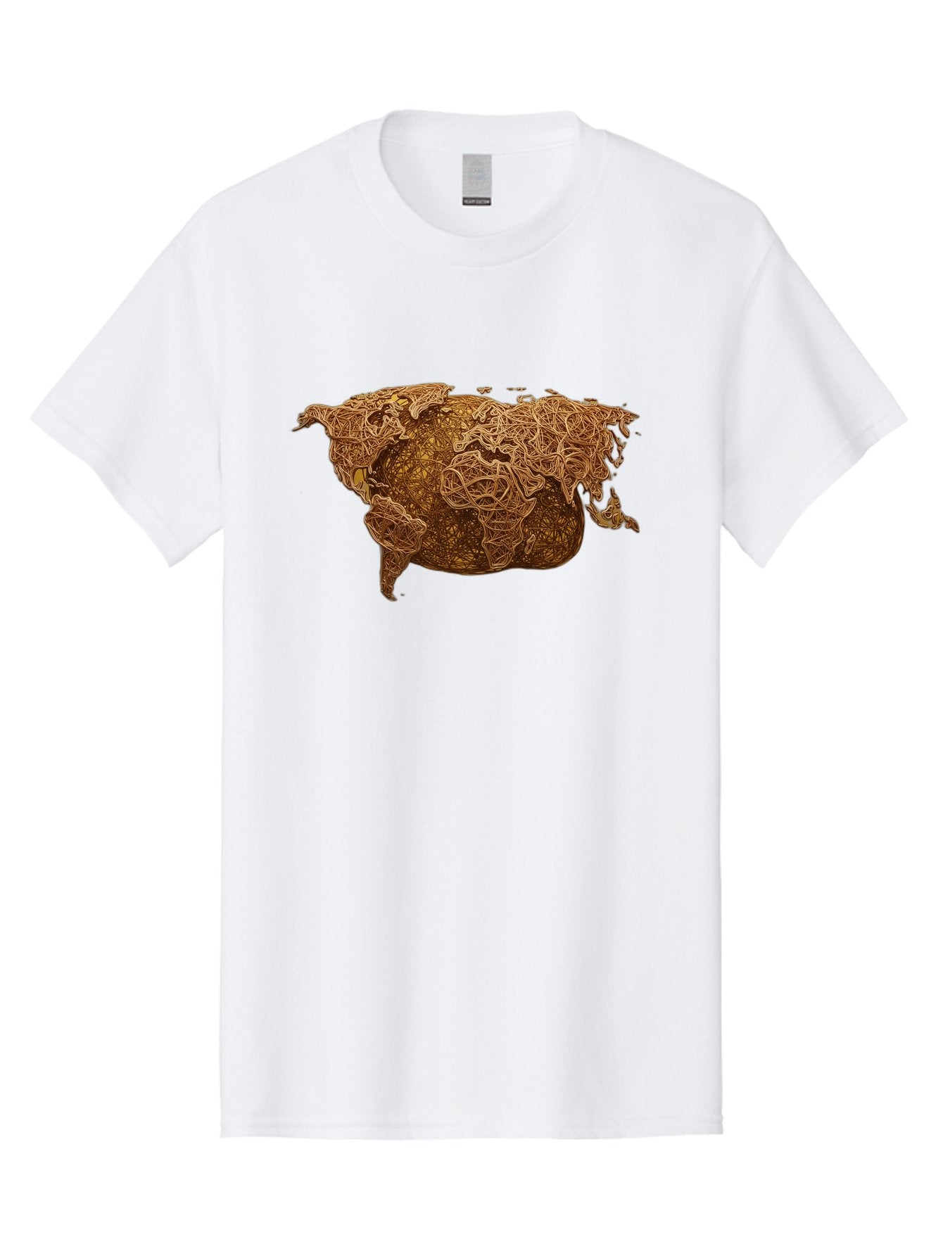 United-States-Map Men'S Graphic Tee, 100% Cotton, Comfortable Casual Summer Wear, Machine Washable, Abstract Map, Usa, Intricate Lines, Earthy Tones, Complex Patterns, Artistic Representation, Geographic Illustration, Detailed Artwork, Bab566 8