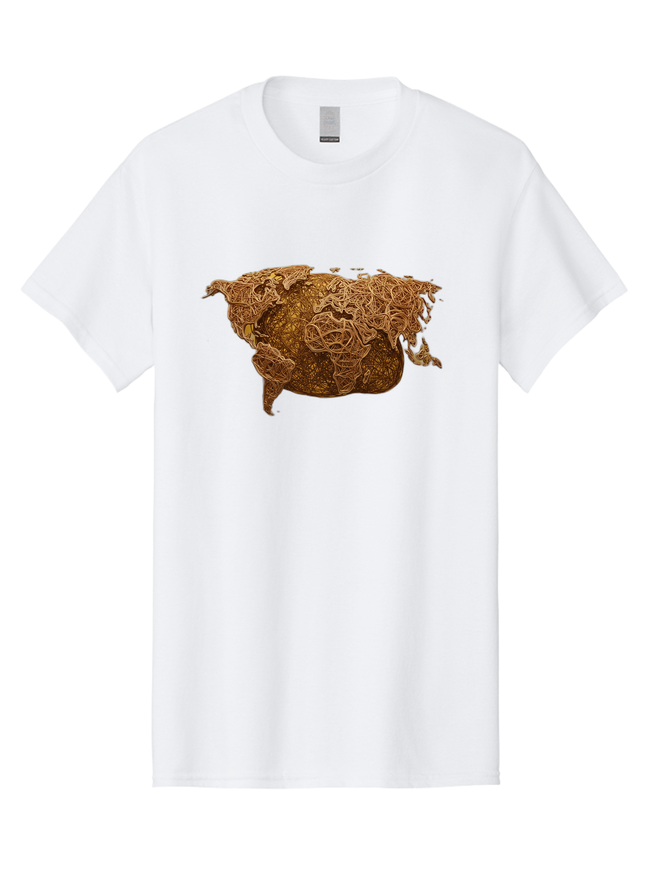 United-States-Map Men'S Graphic Tee, 100% Cotton, Comfortable Casual Summer Wear, Machine Washable, Abstract Map, Usa, Intricate Lines, Earthy Tones, Complex Patterns, Artistic Representation, Geographic Illustration, Detailed Artwork, Bab566 6