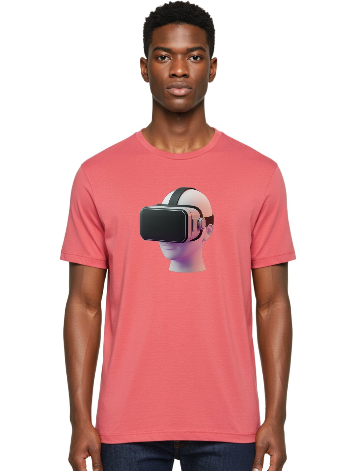 Vr-Headset-Mannequin Men'S Graphic Tee, 100% Cotton, Comfortable Casual Summer Wear, Machine Washable, Virtual Reality Headset, Vr Technology, Futuristic Design, Sleek Black, Modern Gadgets, Gaming, Immersive Experience, Innovative Tech Bab573 17