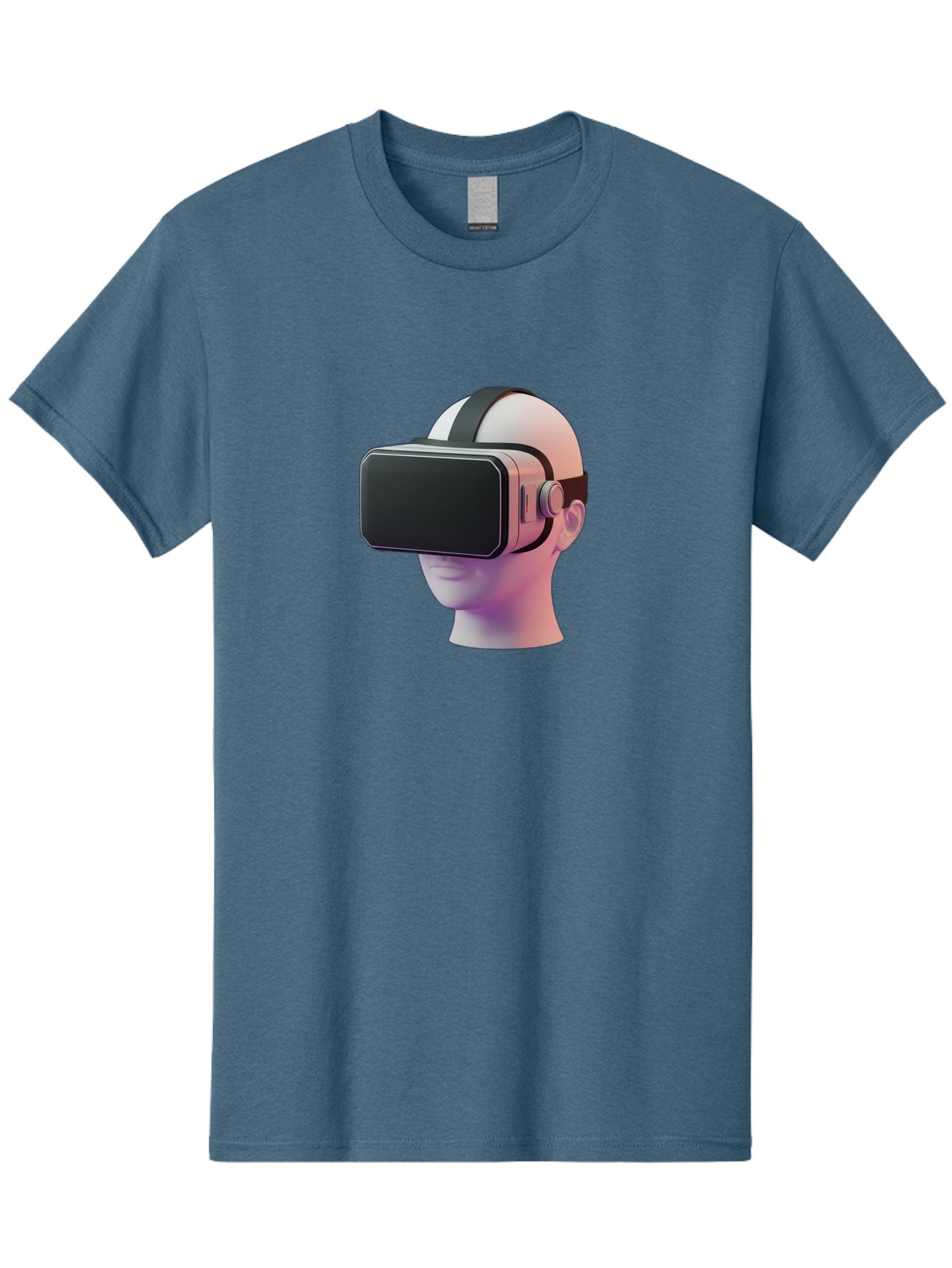 Vr-Headset-Mannequin Men'S Graphic Tee, 100% Cotton, Comfortable Casual Summer Wear, Machine Washable, Virtual Reality Headset, Vr Technology, Futuristic Design, Sleek Black, Modern Gadgets, Gaming, Immersive Experience, Innovative Tech Bab573 6