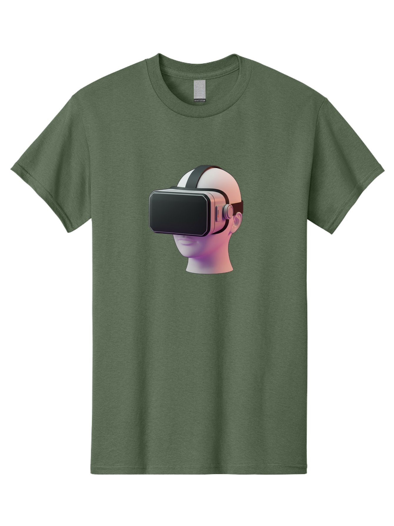 Vr-Headset-Mannequin Men'S Graphic Tee, 100% Cotton, Comfortable Casual Summer Wear, Machine Washable, Virtual Reality Headset, Vr Technology, Futuristic Design, Sleek Black, Modern Gadgets, Gaming, Immersive Experience, Innovative Tech Bab573 5