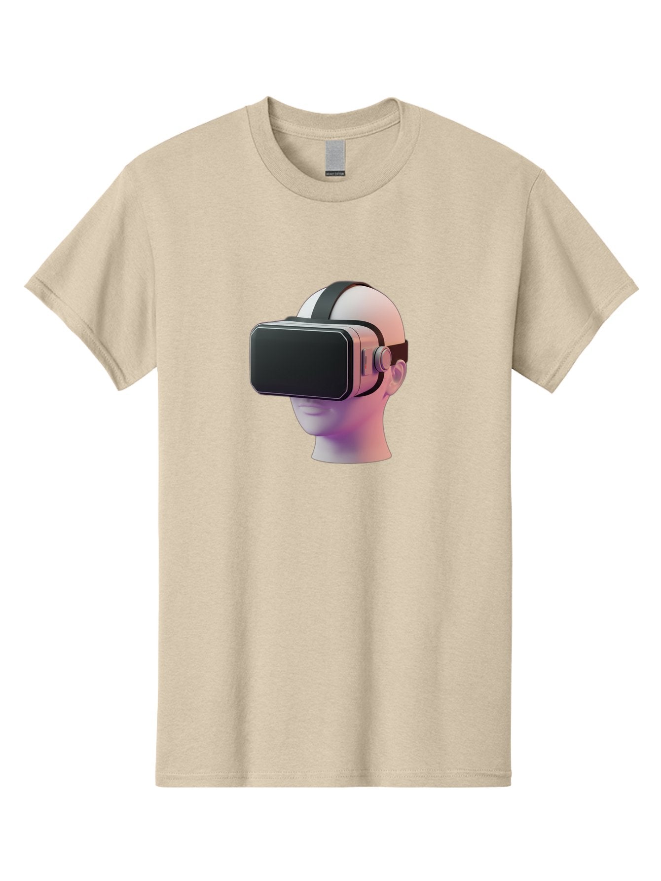 Vr-Headset-Mannequin Men'S Graphic Tee, 100% Cotton, Comfortable Casual Summer Wear, Machine Washable, Virtual Reality Headset, Vr Technology, Futuristic Design, Sleek Black, Modern Gadgets, Gaming, Immersive Experience, Innovative Tech Bab573 4