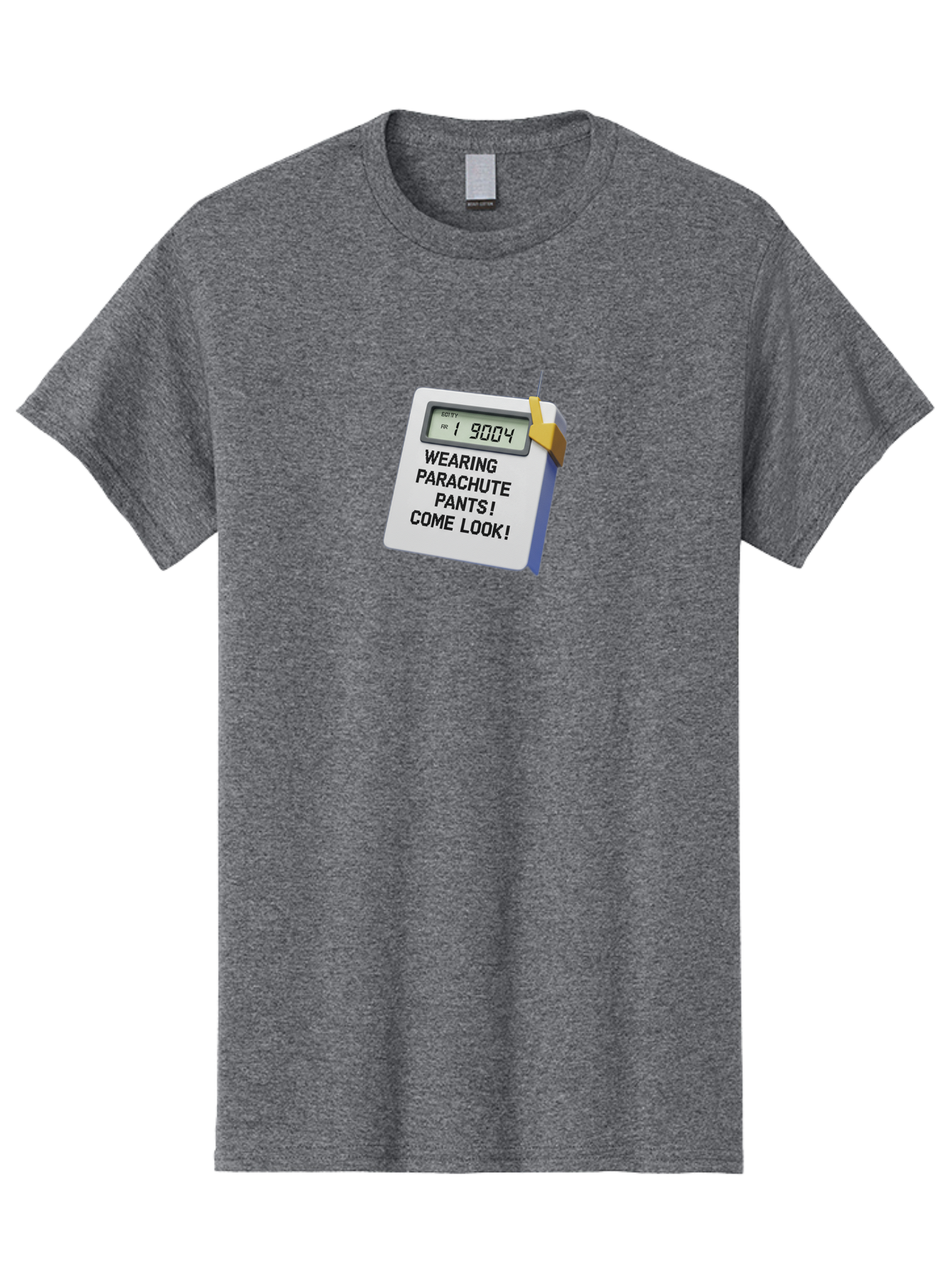 Wearing-Parachute-Pants-Come-Look Men'S Graphic Tee, 100% Cotton, Comfortable Casual Summer Wear, Machine Washable, Digital Calendar, 3D Rendering, Novelty Calendar, Fun Text, Parachute Pants Reference, Retro Fashion, 90S Nostalgia, Bab579 12