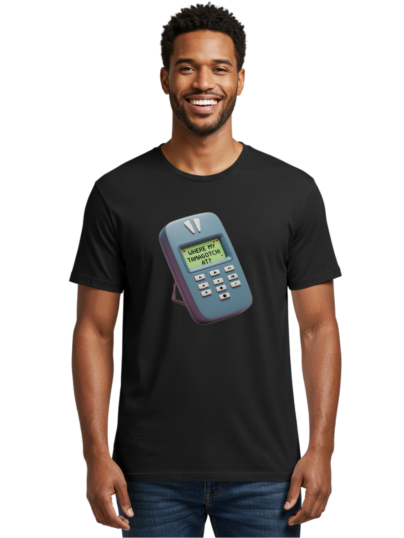 Where-My-Tamagotchi-At Men'S Graphic Tee, 100% Cotton, Comfortable Casual Summer Wear, Machine Washable, Retro Digital Pet, Nostalgic 90S Toy, Tamagotchi, Vintage Handheld Game, Classic Electronic Toy, Retro Gaming, Nostalgic Technology, Bab583 23