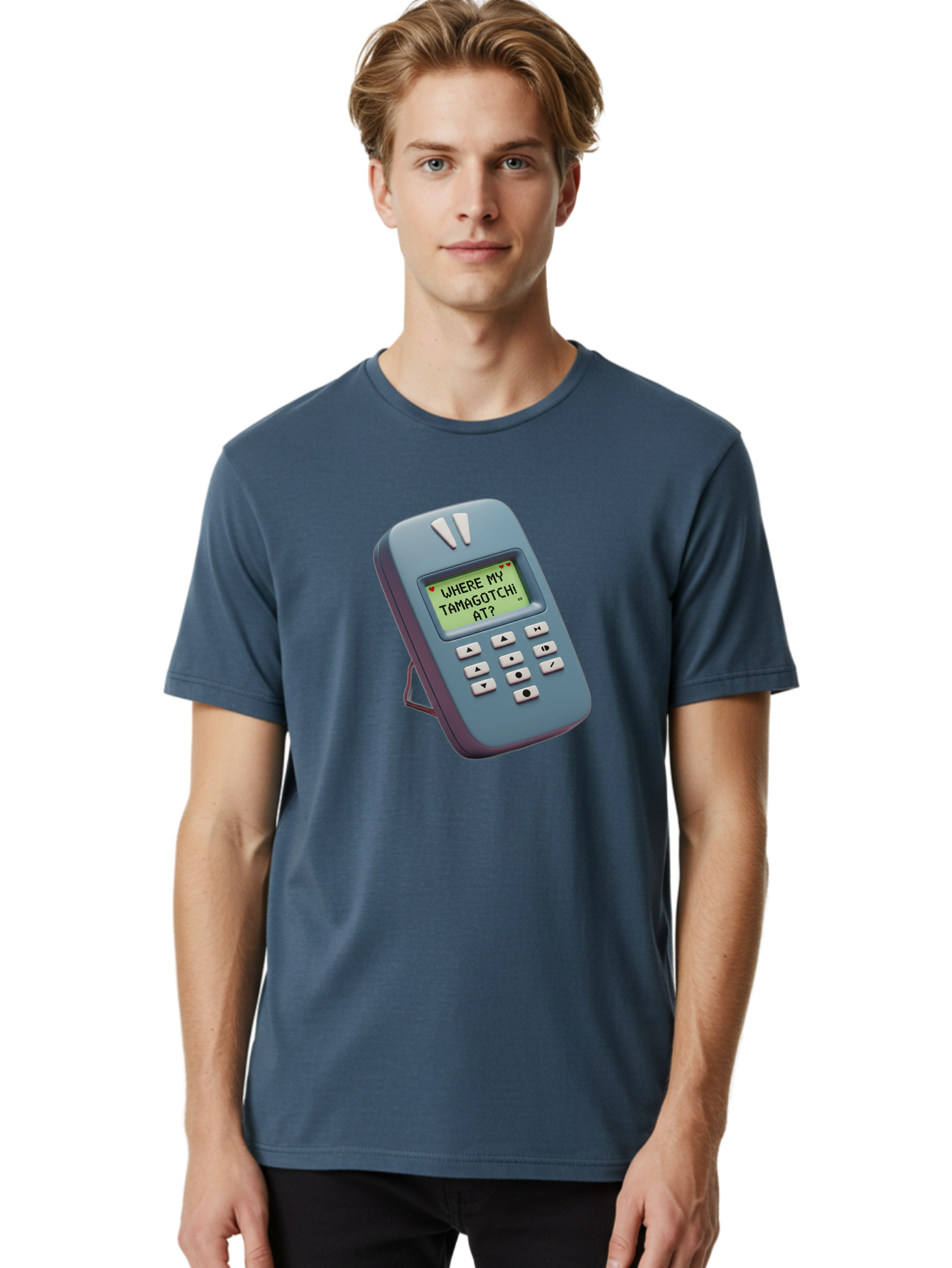 Where-My-Tamagotchi-At Men'S Graphic Tee, 100% Cotton, Comfortable Casual Summer Wear, Machine Washable, Retro Digital Pet, Nostalgic 90S Toy, Tamagotchi, Vintage Handheld Game, Classic Electronic Toy, Retro Gaming, Nostalgic Technology, Bab583 19