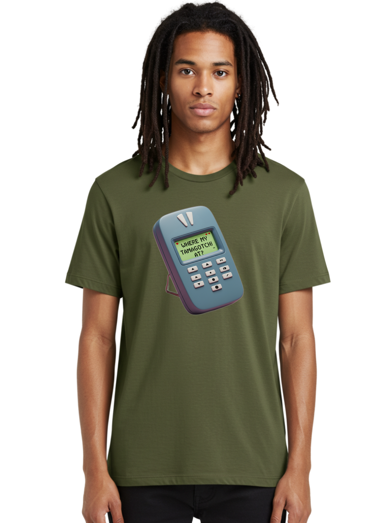 Where-My-Tamagotchi-At Men'S Graphic Tee, 100% Cotton, Comfortable Casual Summer Wear, Machine Washable, Retro Digital Pet, Nostalgic 90S Toy, Tamagotchi, Vintage Handheld Game, Classic Electronic Toy, Retro Gaming, Nostalgic Technology, Bab583 25