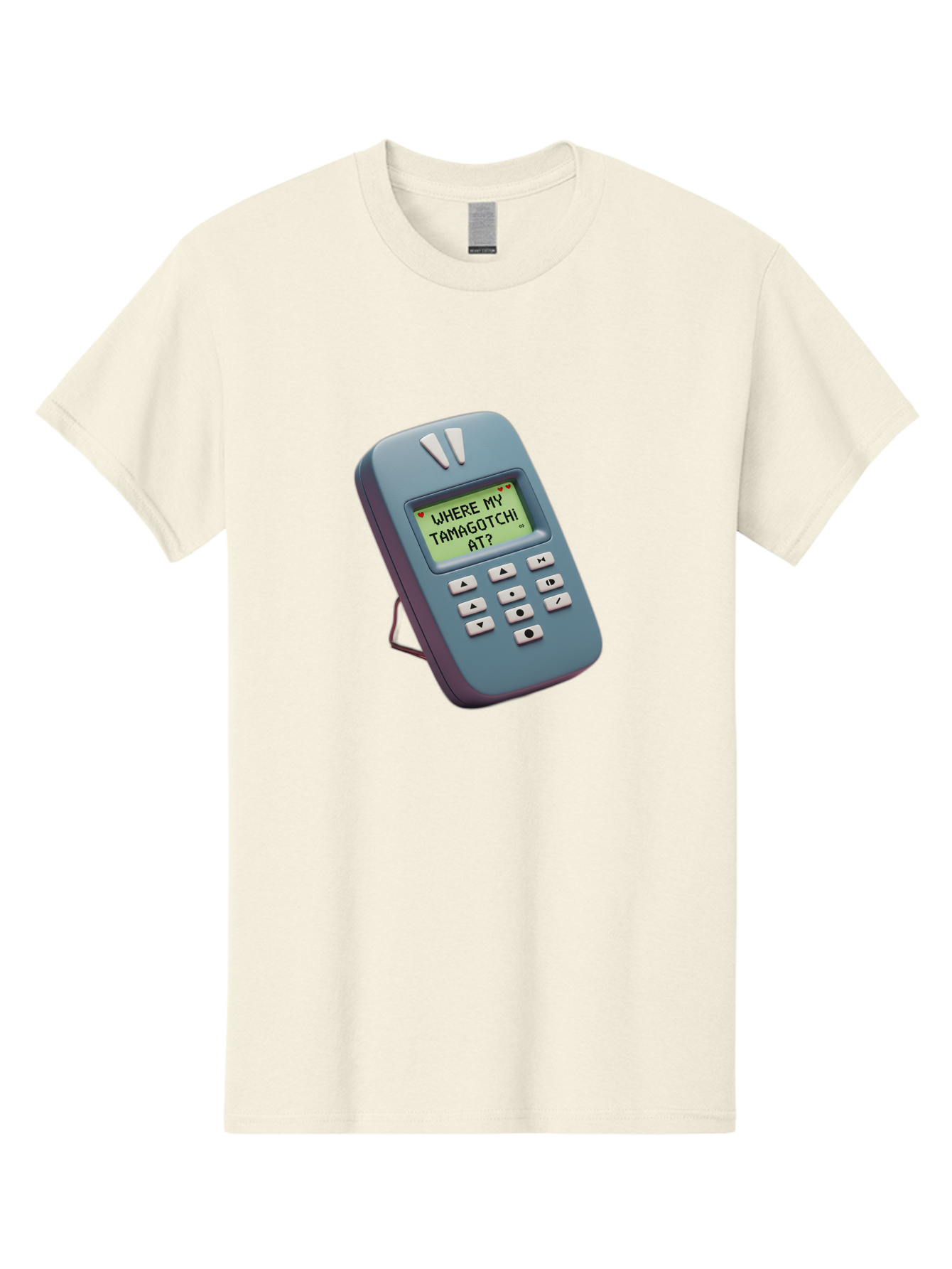 Where-My-Tamagotchi-At Men'S Graphic Tee, 100% Cotton, Comfortable Casual Summer Wear, Machine Washable, Retro Digital Pet, Nostalgic 90S Toy, Tamagotchi, Vintage Handheld Game, Classic Electronic Toy, Retro Gaming, Nostalgic Technology, Bab583 5