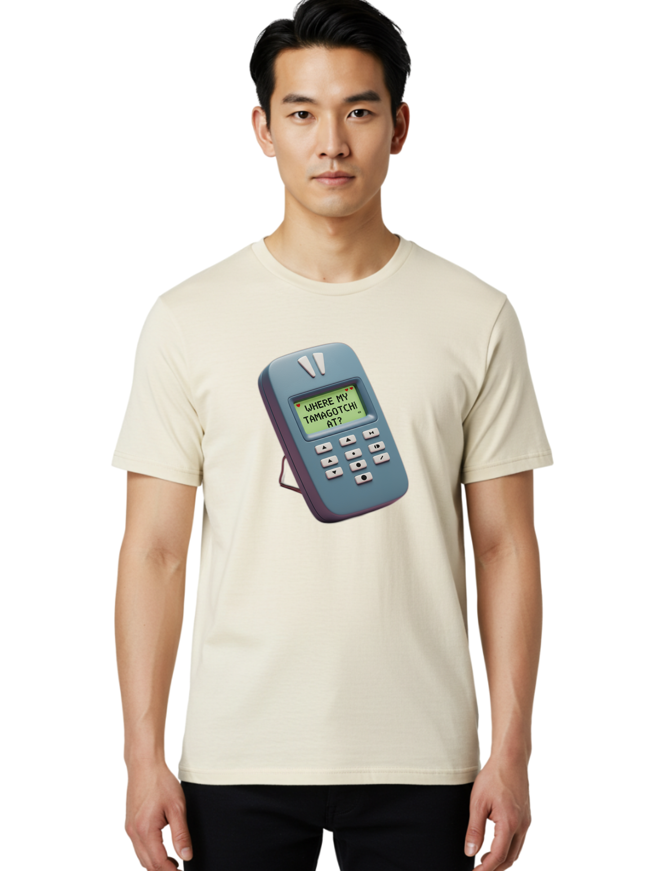 Where-My-Tamagotchi-At Men'S Graphic Tee, 100% Cotton, Comfortable Casual Summer Wear, Machine Washable, Retro Digital Pet, Nostalgic 90S Toy, Tamagotchi, Vintage Handheld Game, Classic Electronic Toy, Retro Gaming, Nostalgic Technology, Bab583 20