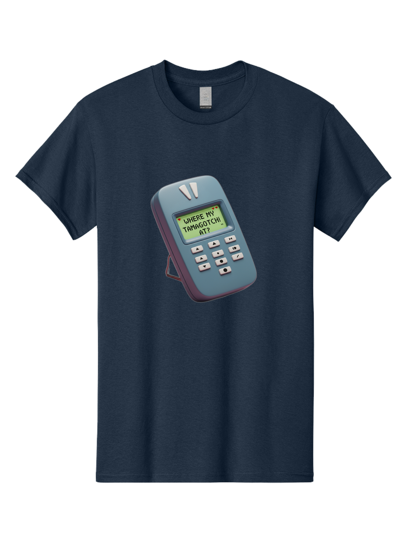 Where-My-Tamagotchi-At Men'S Graphic Tee, 100% Cotton, Comfortable Casual Summer Wear, Machine Washable, Retro Digital Pet, Nostalgic 90S Toy, Tamagotchi, Vintage Handheld Game, Classic Electronic Toy, Retro Gaming, Nostalgic Technology, Bab583 3