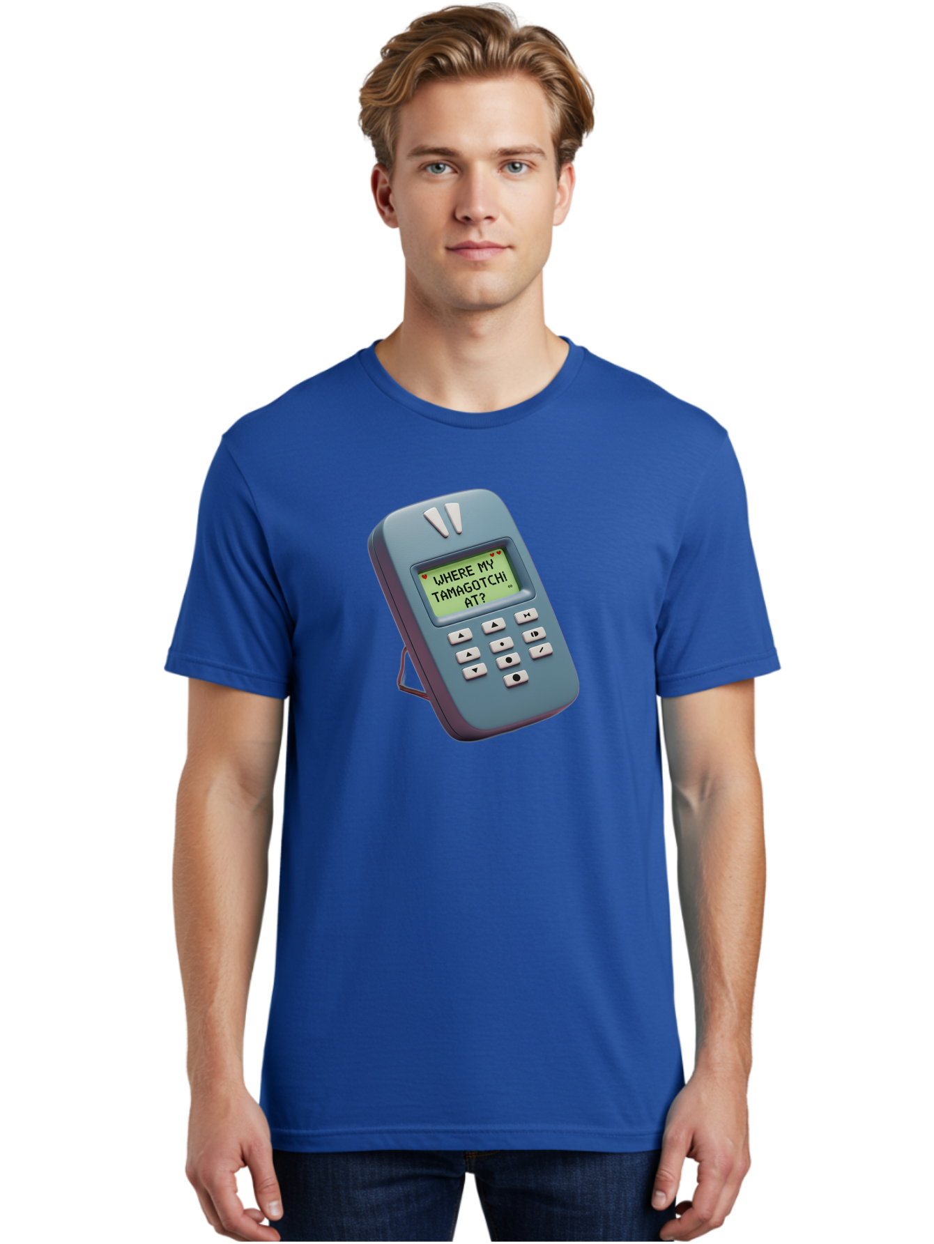 Where-My-Tamagotchi-At Men'S Graphic Tee, 100% Cotton, Comfortable Casual Summer Wear, Machine Washable, Retro Digital Pet, Nostalgic 90S Toy, Tamagotchi, Vintage Handheld Game, Classic Electronic Toy, Retro Gaming, Nostalgic Technology, Bab583 28