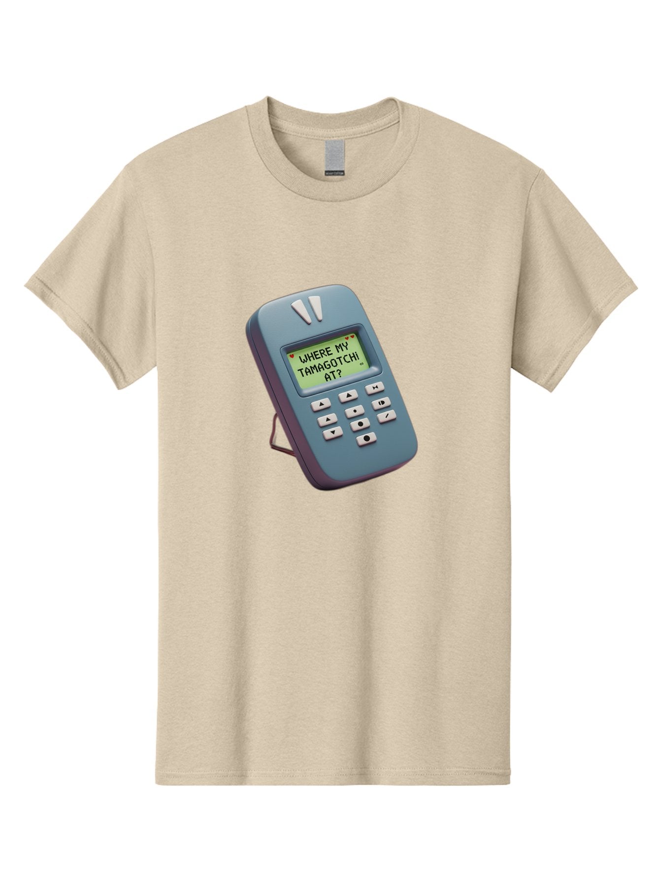 Where-My-Tamagotchi-At Men'S Graphic Tee, 100% Cotton, Comfortable Casual Summer Wear, Machine Washable, Retro Digital Pet, Nostalgic 90S Toy, Tamagotchi, Vintage Handheld Game, Classic Electronic Toy, Retro Gaming, Nostalgic Technology, Bab583 8