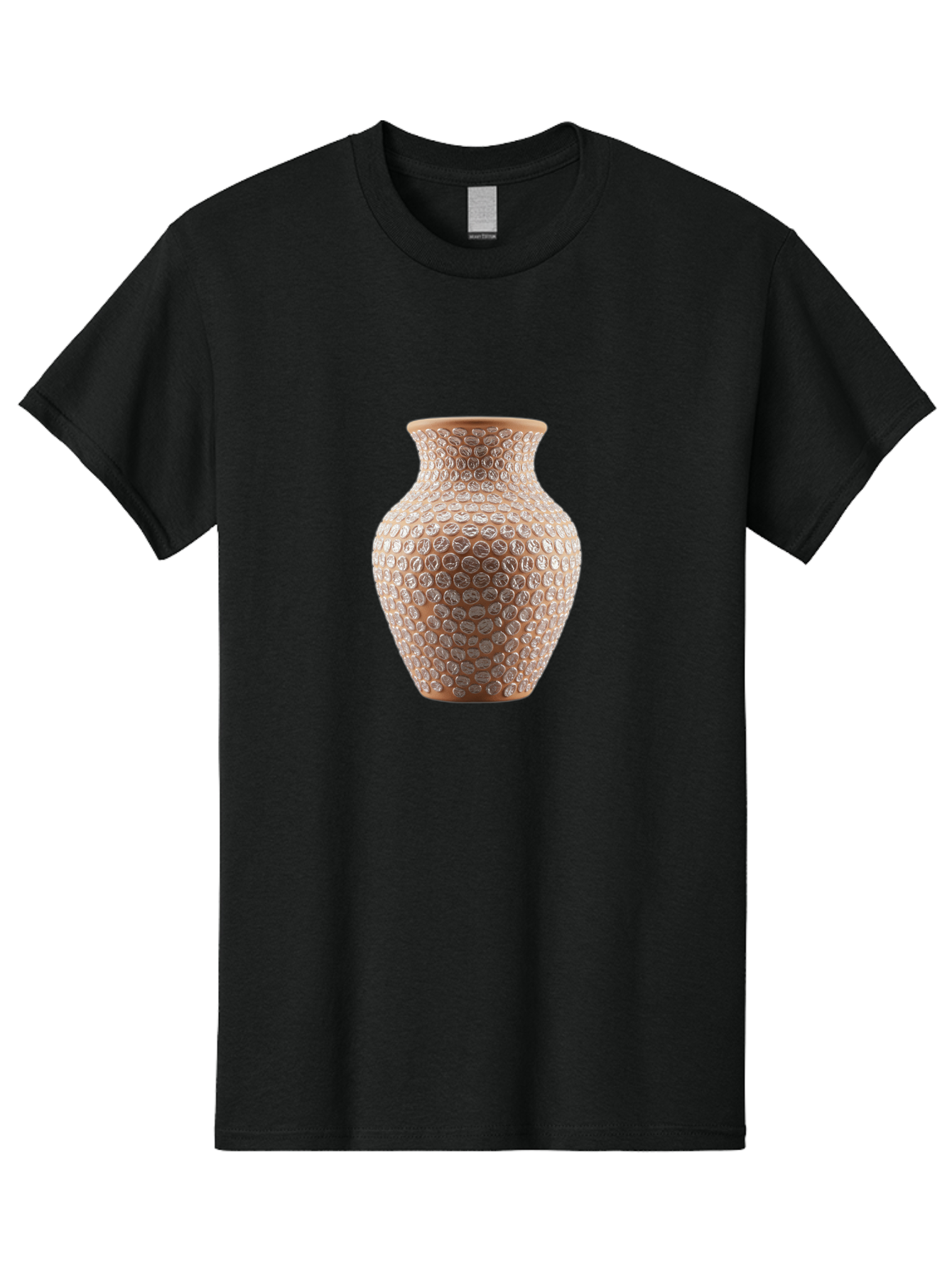 White-Vase Men'S Graphic Tee, 100% Cotton, Comfortable Casual Summer Wear, Machine Washable, Textured Vase, Decorative Vase, Ornate Design, Glass Vase, Home Decor, Elegant Design, Intricate Pattern, Luxurious Vase, Stylish Decor Bab585 5