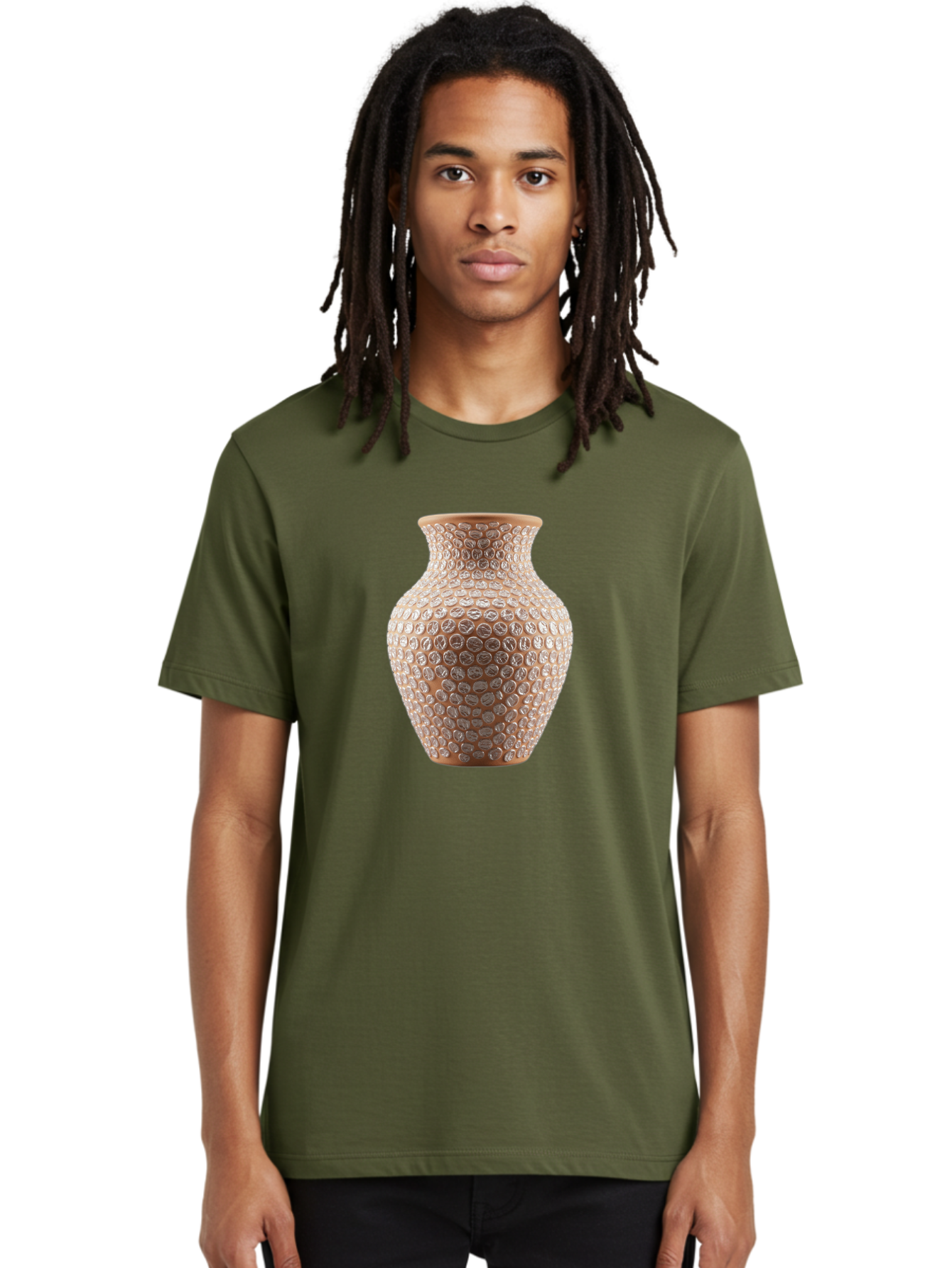 White-Vase Men'S Graphic Tee, 100% Cotton, Comfortable Casual Summer Wear, Machine Washable, Textured Vase, Decorative Vase, Ornate Design, Glass Vase, Home Decor, Elegant Design, Intricate Pattern, Luxurious Vase, Stylish Decor Bab585 23