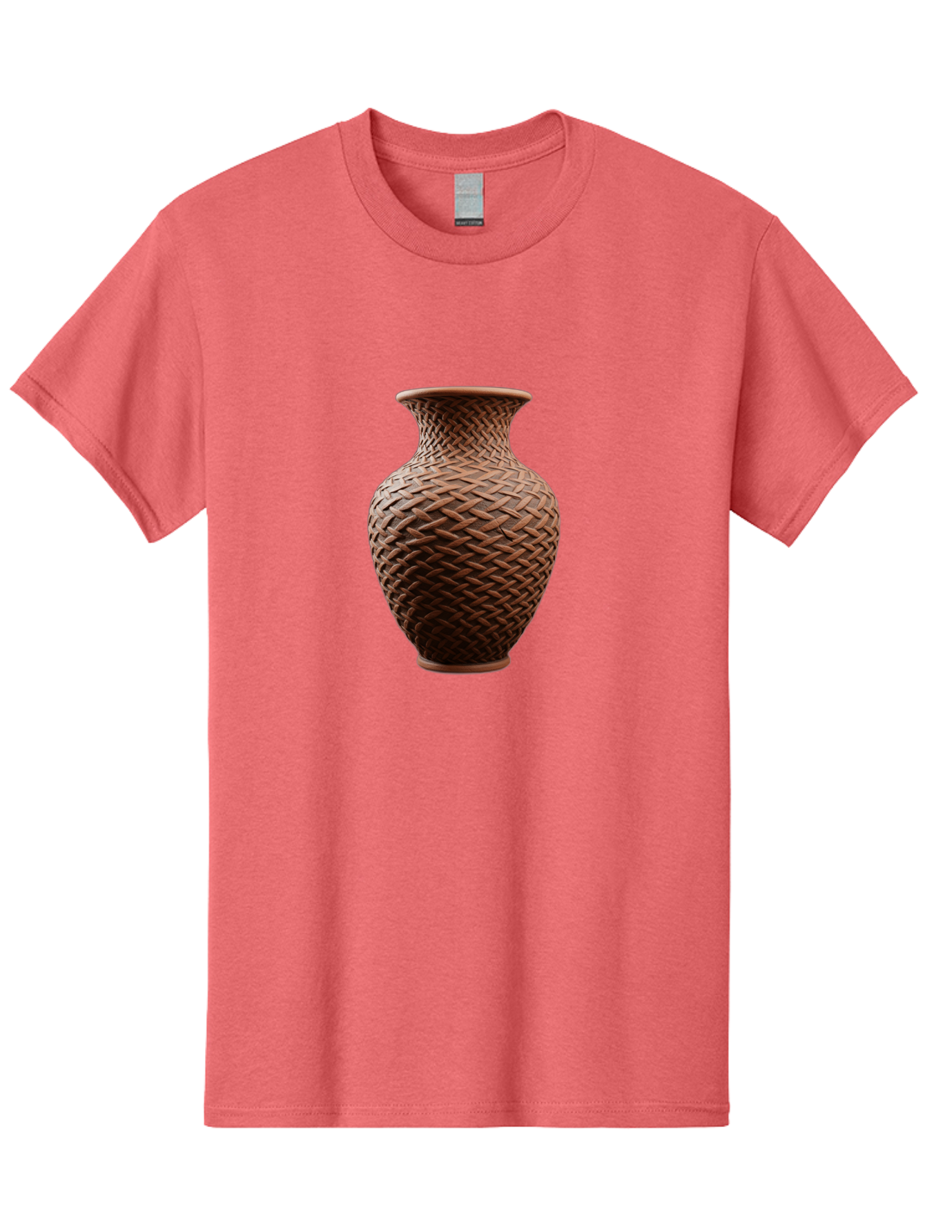 Wicker-Vase Men'S Graphic Tee, 100% Cotton, Comfortable Casual Summer Wear, Machine Washable, Woven Vase, Terracotta Pot, Earthy Tones, Woven Design, Traditional Craftsmanship, Handmade Pottery, Bohemian Decor, Rustic Charm, Home Decor Bab587 12