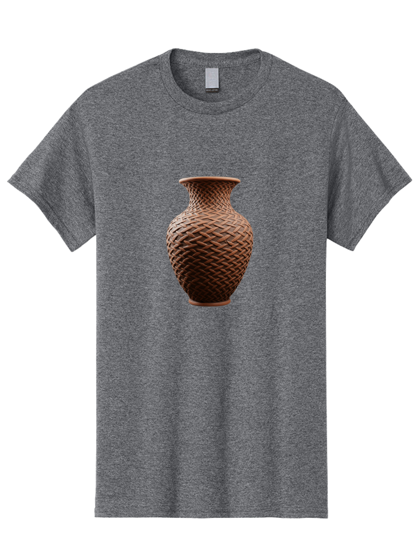 Wicker-Vase Men'S Graphic Tee, 100% Cotton, Comfortable Casual Summer Wear, Machine Washable, Woven Vase, Terracotta Pot, Earthy Tones, Woven Design, Traditional Craftsmanship, Handmade Pottery, Bohemian Decor, Rustic Charm, Home Decor Bab587 6