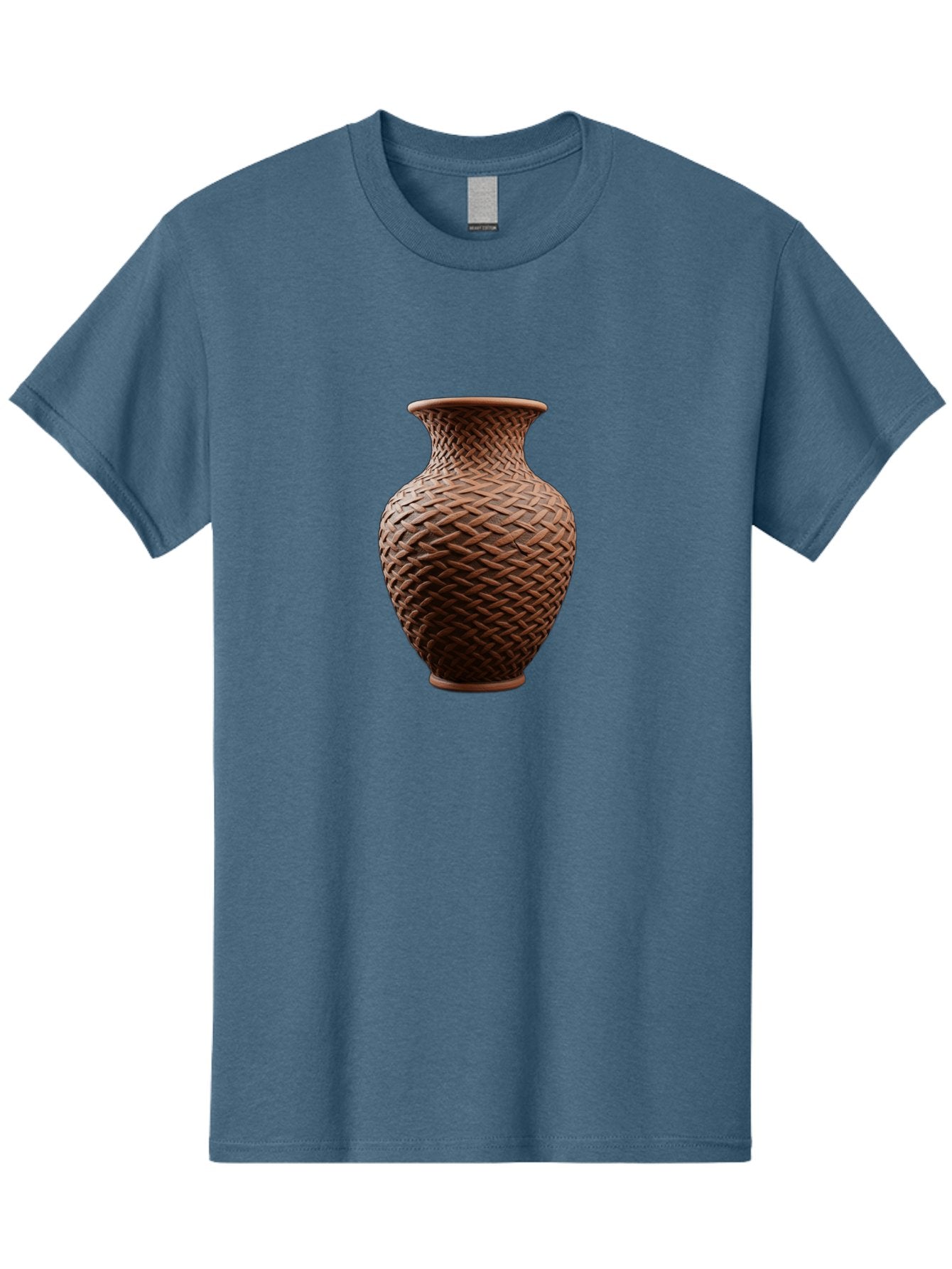 Wicker-Vase Men'S Graphic Tee, 100% Cotton, Comfortable Casual Summer Wear, Machine Washable, Woven Vase, Terracotta Pot, Earthy Tones, Woven Design, Traditional Craftsmanship, Handmade Pottery, Bohemian Decor, Rustic Charm, Home Decor Bab587 5