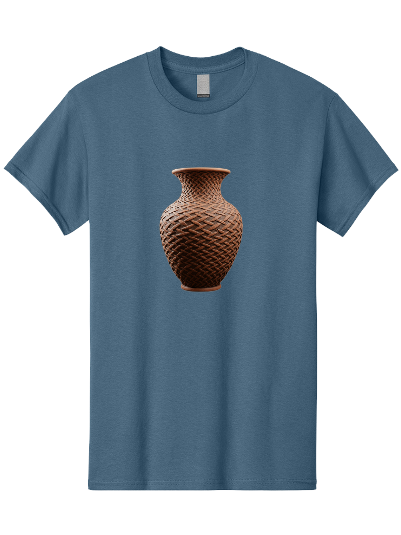 Wicker-Vase Men'S Graphic Tee, 100% Cotton, Comfortable Casual Summer Wear, Machine Washable, Woven Vase, Terracotta Pot, Earthy Tones, Woven Design, Traditional Craftsmanship, Handmade Pottery, Bohemian Decor, Rustic Charm, Home Decor Bab587 8