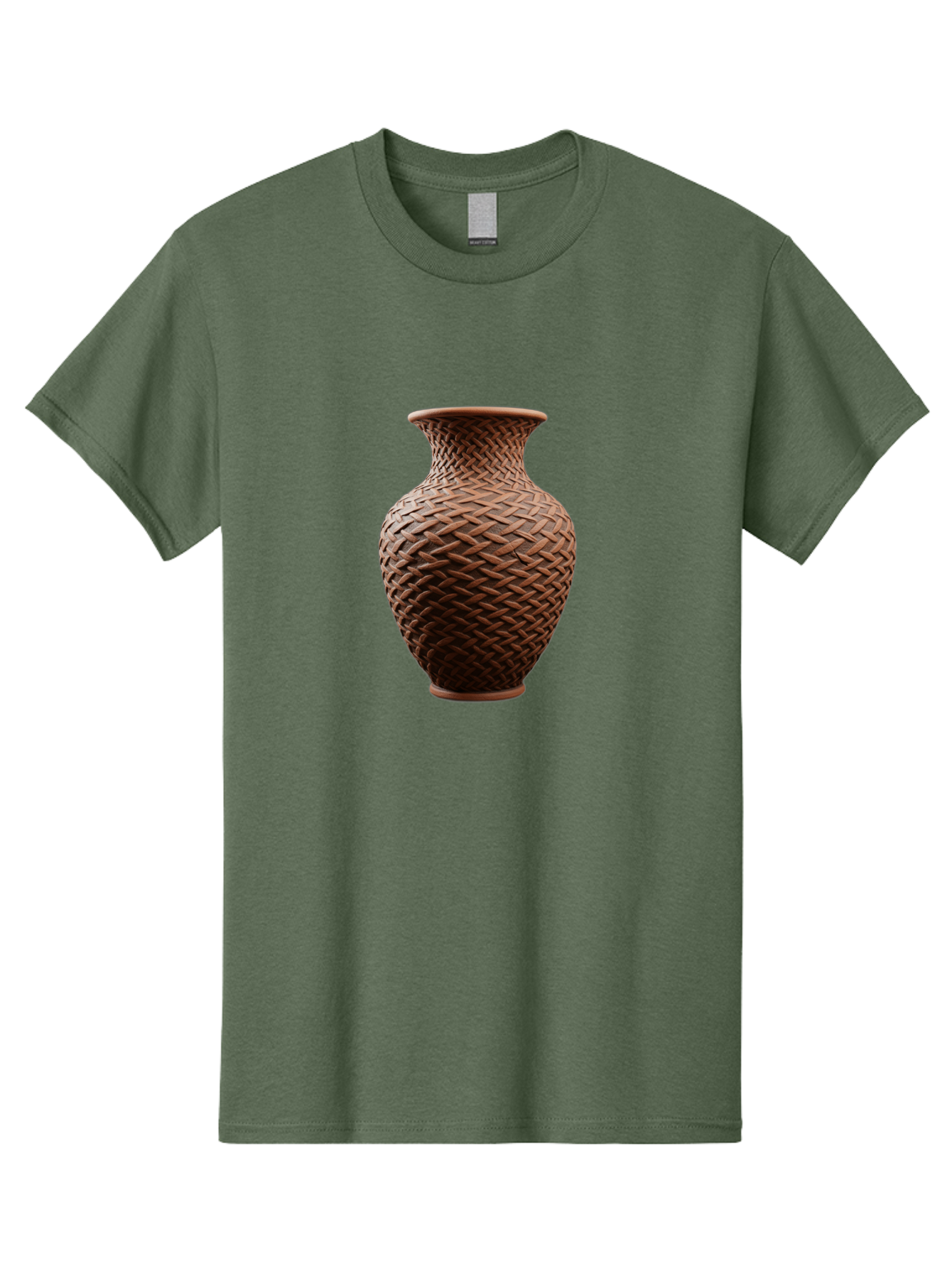 Wicker-Vase Men'S Graphic Tee, 100% Cotton, Comfortable Casual Summer Wear, Machine Washable, Woven Vase, Terracotta Pot, Earthy Tones, Woven Design, Traditional Craftsmanship, Handmade Pottery, Bohemian Decor, Rustic Charm, Home Decor Bab587 13