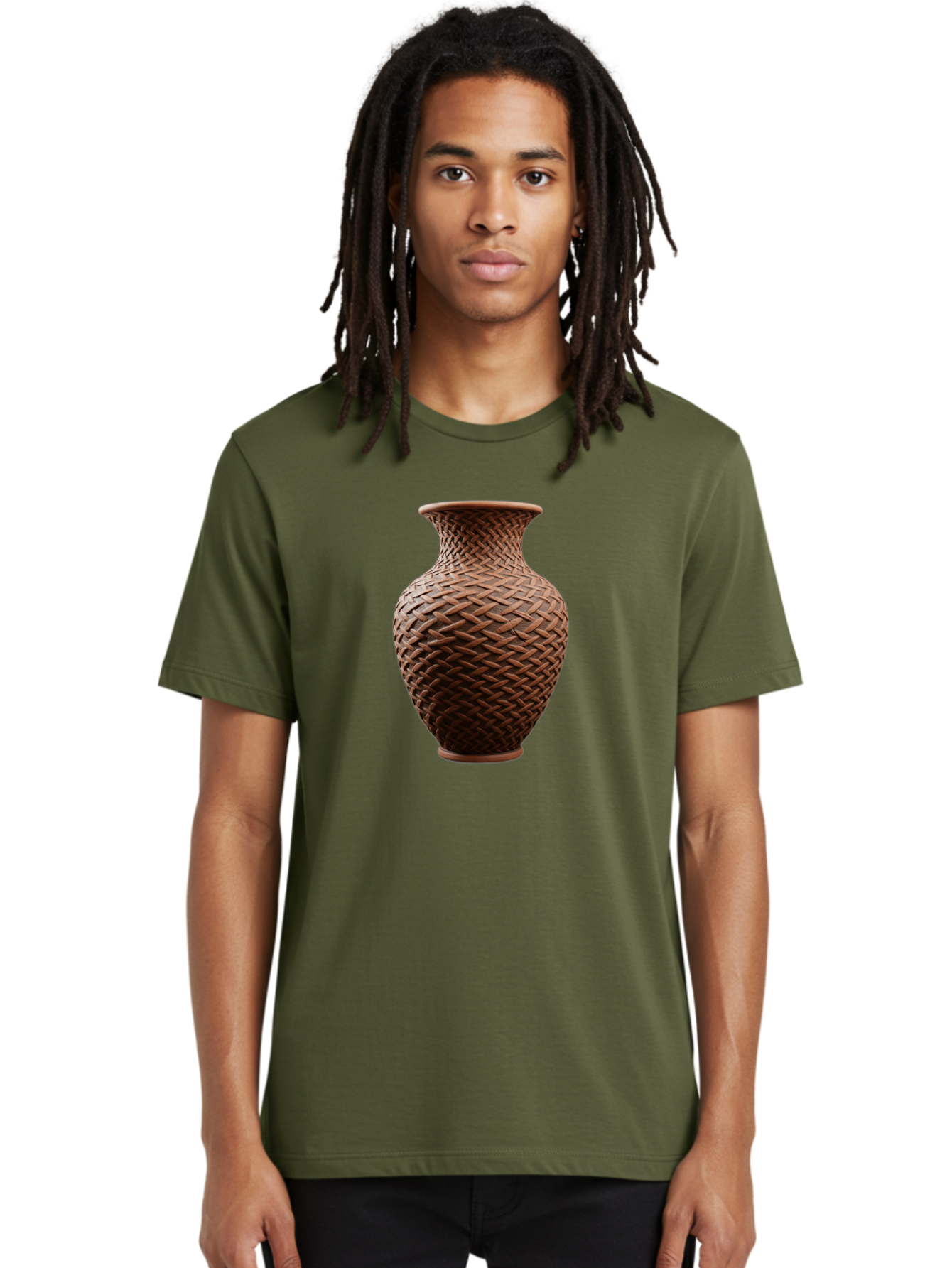 Wicker-Vase Men'S Graphic Tee, 100% Cotton, Comfortable Casual Summer Wear, Machine Washable, Woven Vase, Terracotta Pot, Earthy Tones, Woven Design, Traditional Craftsmanship, Handmade Pottery, Bohemian Decor, Rustic Charm, Home Decor Bab587 28