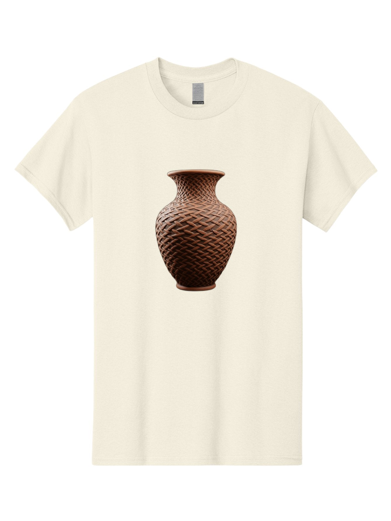 Wicker-Vase Men'S Graphic Tee, 100% Cotton, Comfortable Casual Summer Wear, Machine Washable, Woven Vase, Terracotta Pot, Earthy Tones, Woven Design, Traditional Craftsmanship, Handmade Pottery, Bohemian Decor, Rustic Charm, Home Decor Bab587 4