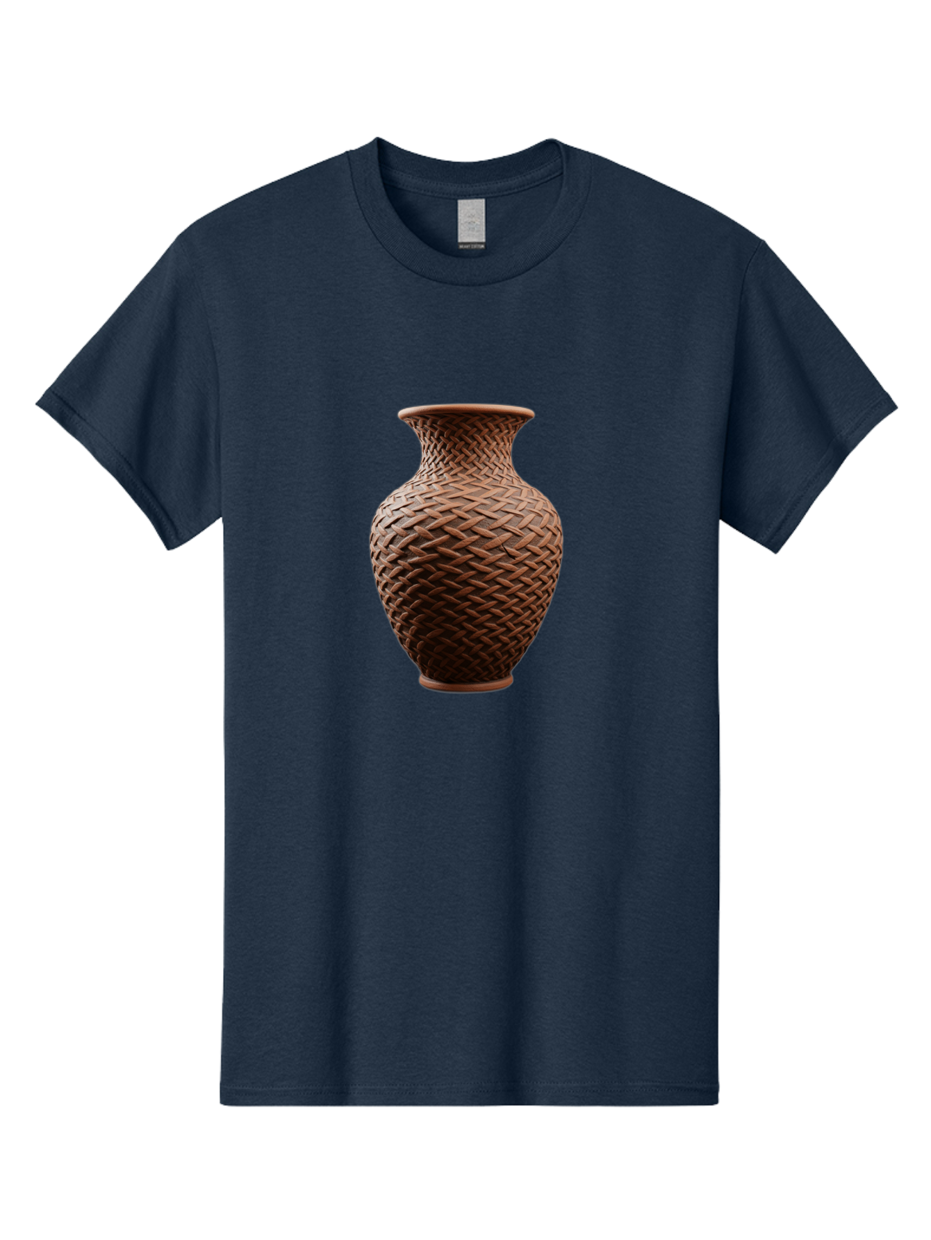 Wicker-Vase Men'S Graphic Tee, 100% Cotton, Comfortable Casual Summer Wear, Machine Washable, Woven Vase, Terracotta Pot, Earthy Tones, Woven Design, Traditional Craftsmanship, Handmade Pottery, Bohemian Decor, Rustic Charm, Home Decor Bab587 3