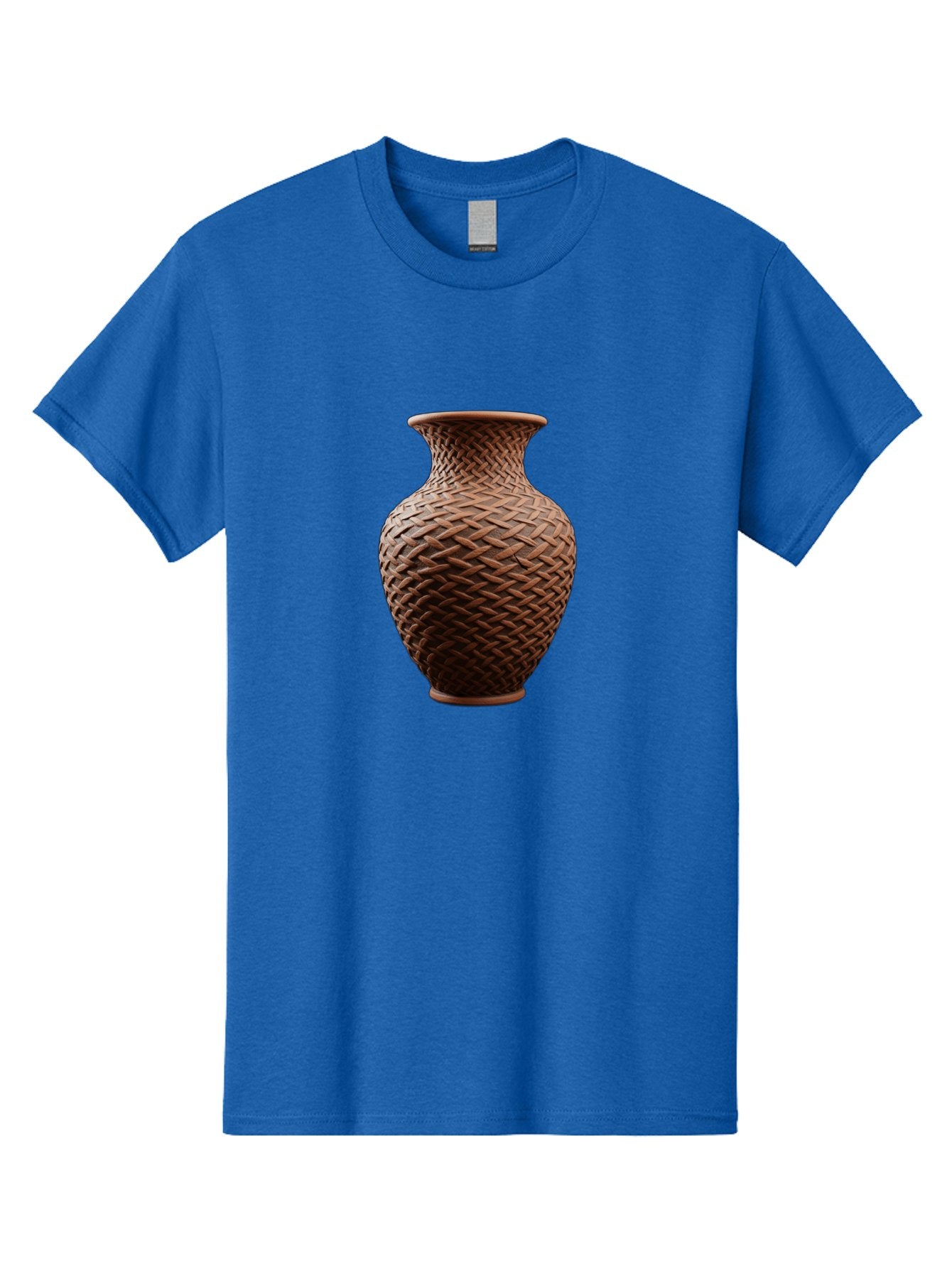 Wicker-Vase Men'S Graphic Tee, 100% Cotton, Comfortable Casual Summer Wear, Machine Washable, Woven Vase, Terracotta Pot, Earthy Tones, Woven Design, Traditional Craftsmanship, Handmade Pottery, Bohemian Decor, Rustic Charm, Home Decor Bab587 15