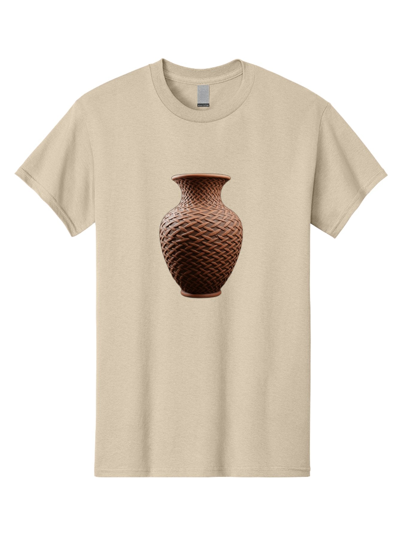 Wicker-Vase Men'S Graphic Tee, 100% Cotton, Comfortable Casual Summer Wear, Machine Washable, Woven Vase, Terracotta Pot, Earthy Tones, Woven Design, Traditional Craftsmanship, Handmade Pottery, Bohemian Decor, Rustic Charm, Home Decor Bab587 9