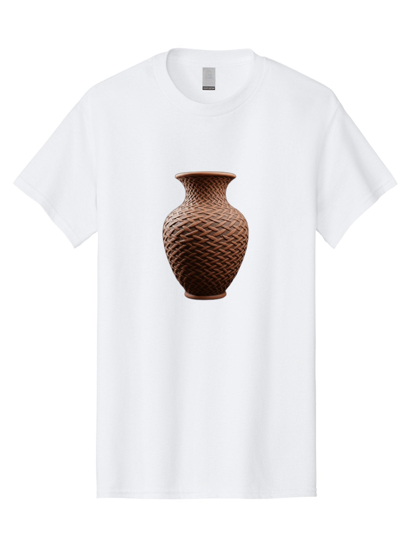 Wicker-Vase Men'S Graphic Tee, 100% Cotton, Comfortable Casual Summer Wear, Machine Washable, Woven Vase, Terracotta Pot, Earthy Tones, Woven Design, Traditional Craftsmanship, Handmade Pottery, Bohemian Decor, Rustic Charm, Home Decor Bab587 3