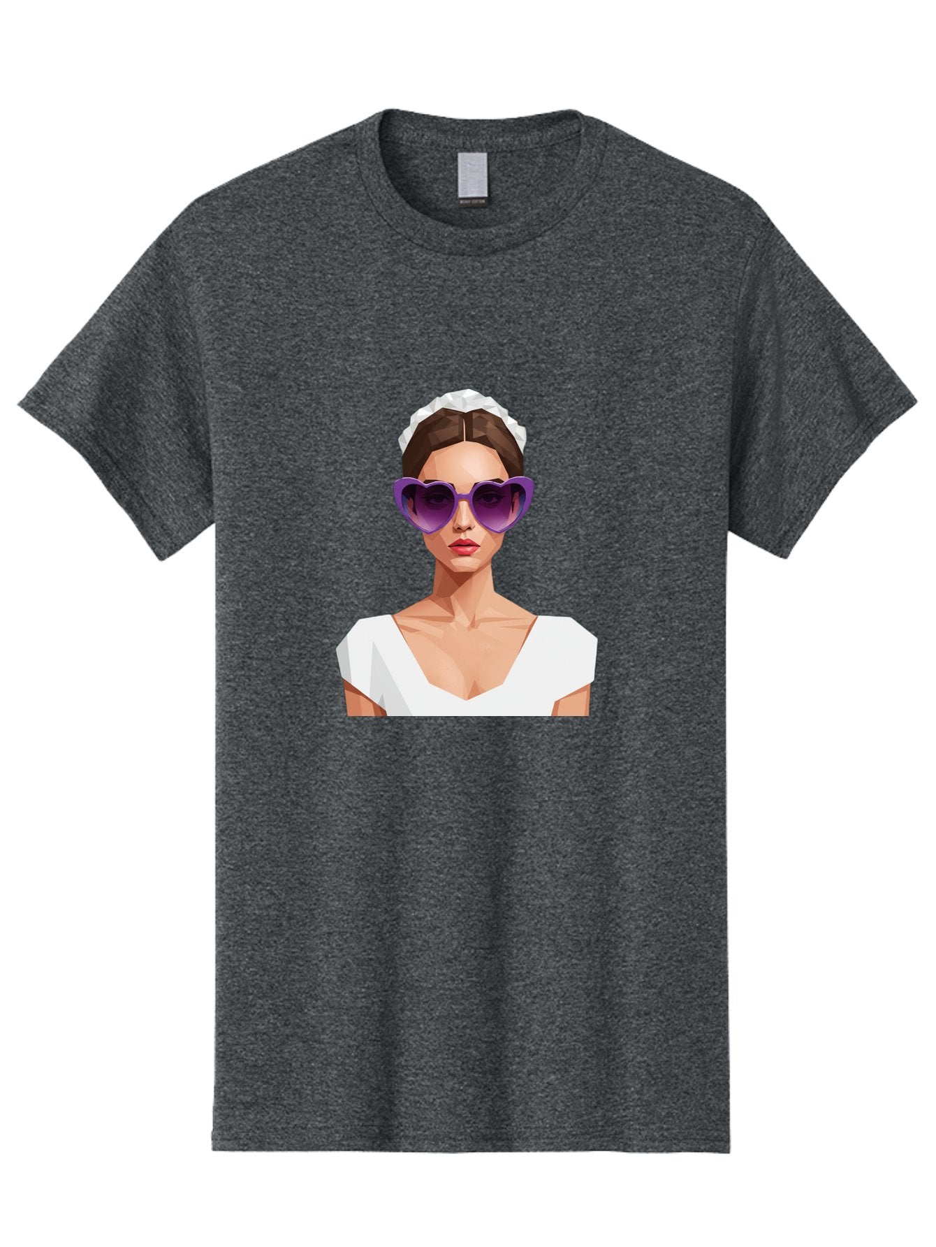 Woman-In-Sunglasses Men'S Graphic Tee, 100% Cotton, Comfortable Casual Summer Wear, Machine Washable, Fashionable Woman, Stylish Sunglasses, Elegant White Dress, Sophisticated Look, Trendy Accessories, Modern Fashion, Purple Shades, Bab592 10