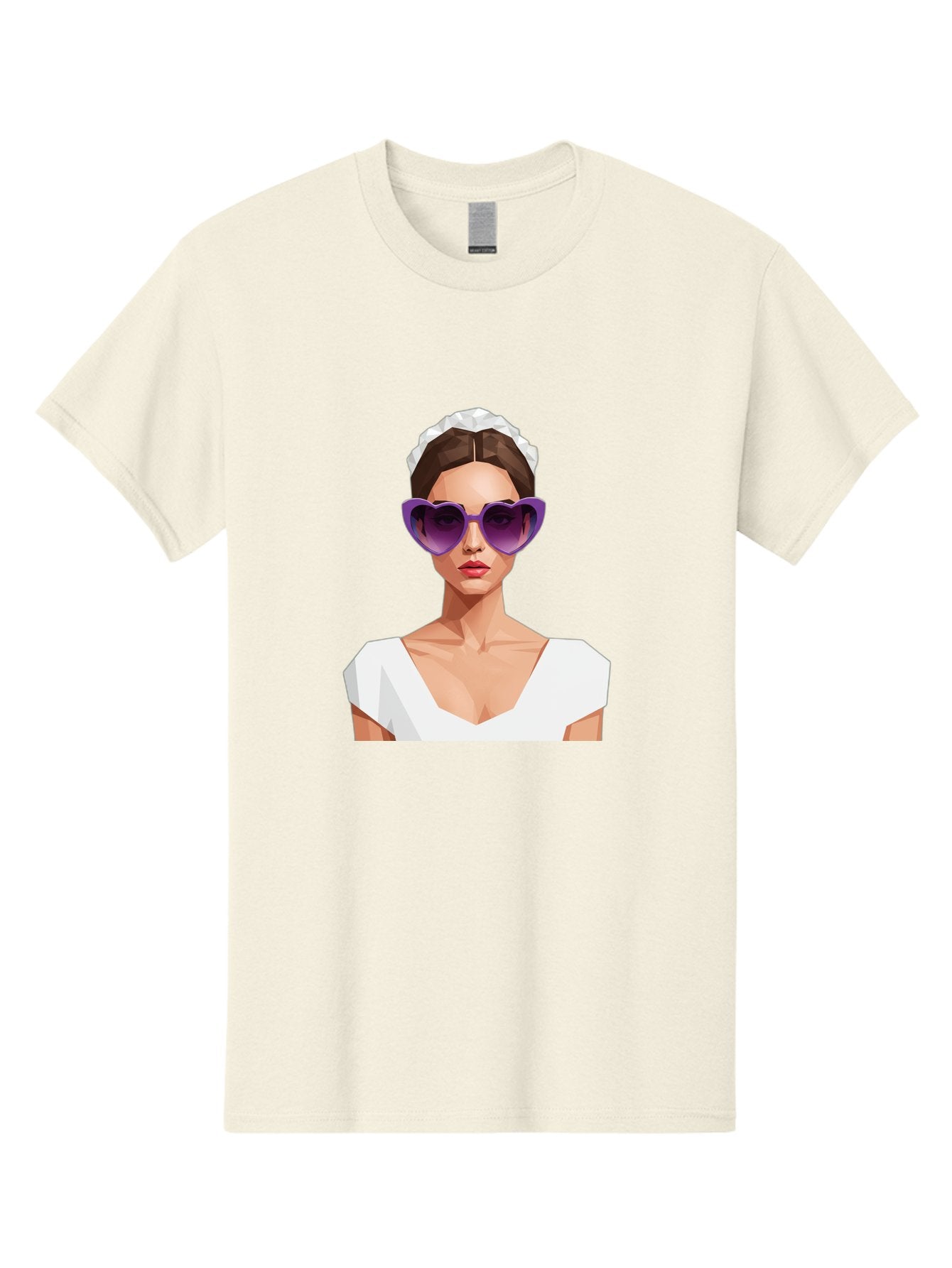 Woman-In-Sunglasses Men'S Graphic Tee, 100% Cotton, Comfortable Casual Summer Wear, Machine Washable, Fashionable Woman, Stylish Sunglasses, Elegant White Dress, Sophisticated Look, Trendy Accessories, Modern Fashion, Purple Shades, Bab592 12