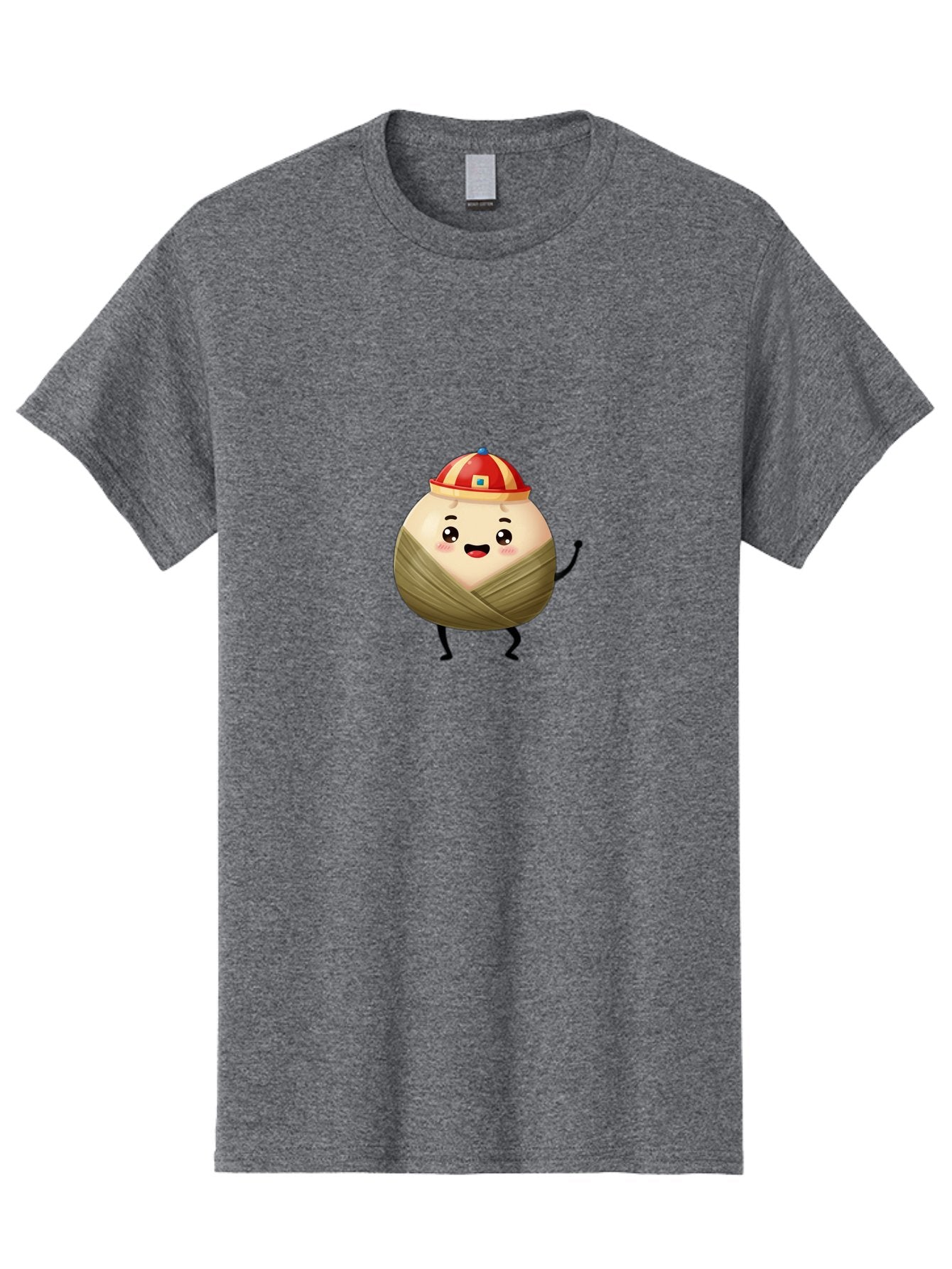 Xiaolongbao-1 Men'S Graphic Tee, 100% Cotton, Comfortable Casual Summer Wear, Machine Washable, Cartoon Dumpling, Steamed Bun, Happy Face, Kawaii Character, Chinese Food, Cute Illustration, Wrapped Dumpling, Smiling Face, Dumpling Character, Bab596 3
