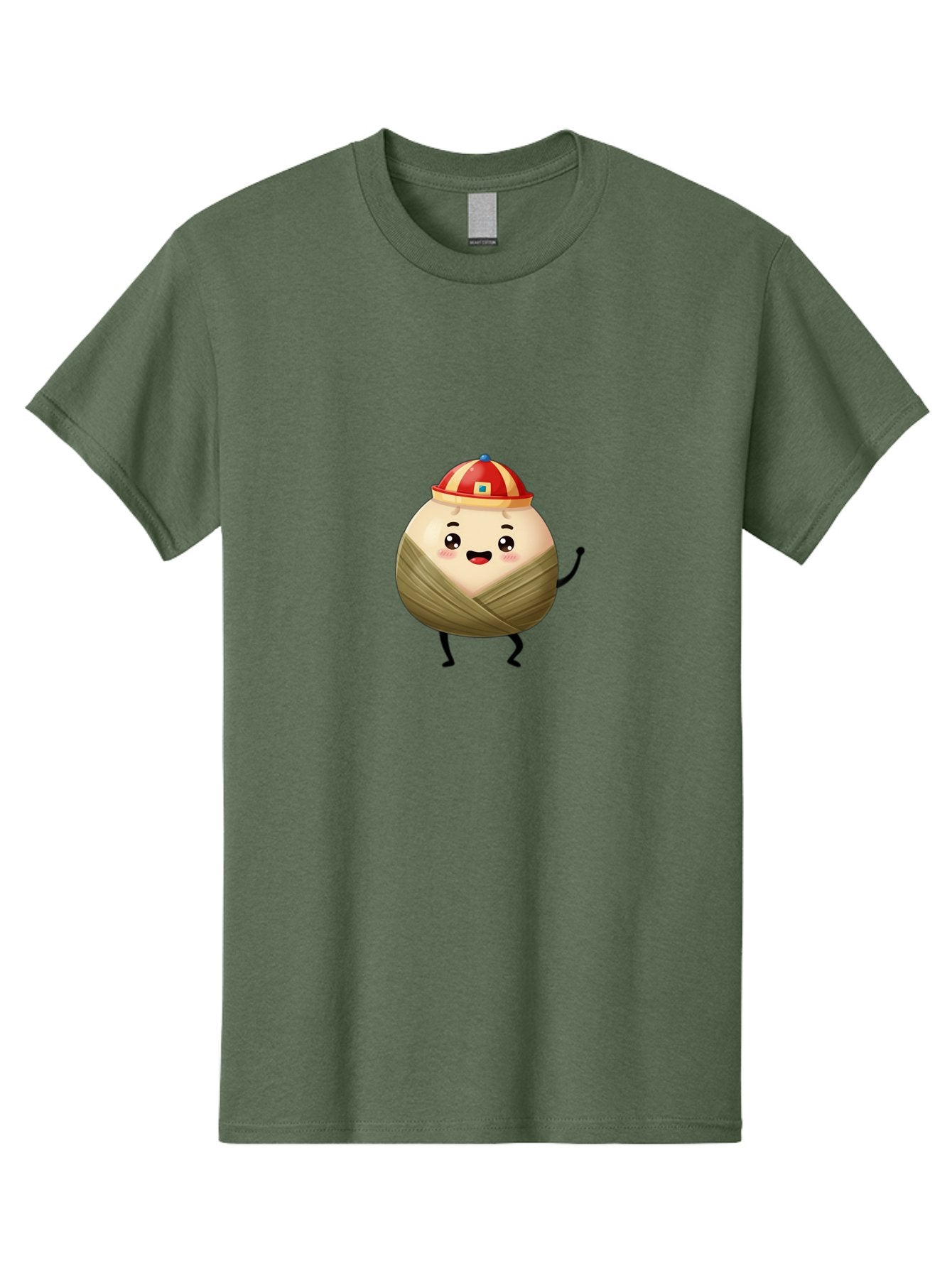Xiaolongbao-1 Men'S Graphic Tee, 100% Cotton, Comfortable Casual Summer Wear, Machine Washable, Cartoon Dumpling, Steamed Bun, Happy Face, Kawaii Character, Chinese Food, Cute Illustration, Wrapped Dumpling, Smiling Face, Dumpling Character, Bab596